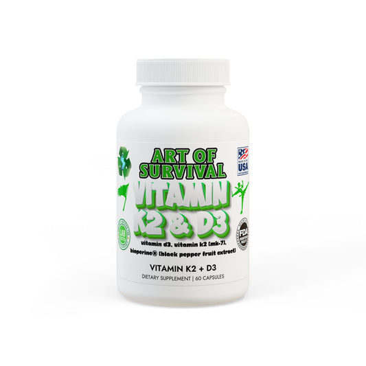 Vitamin K2 + D3 Supplement (60 Capsules)