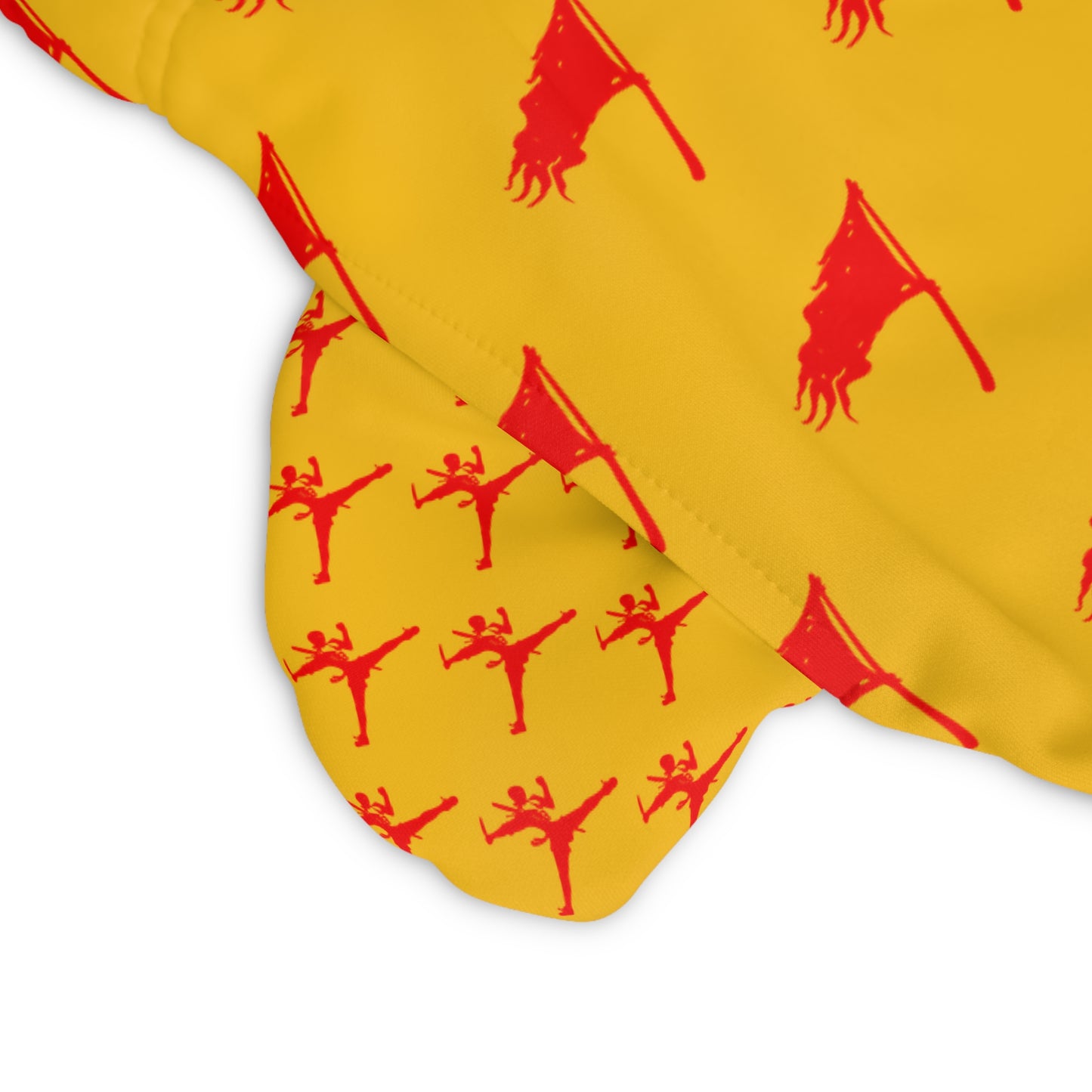 Men's Art of Survival Athletic Long Shorts - Red Flag Design for Active Lifestyle