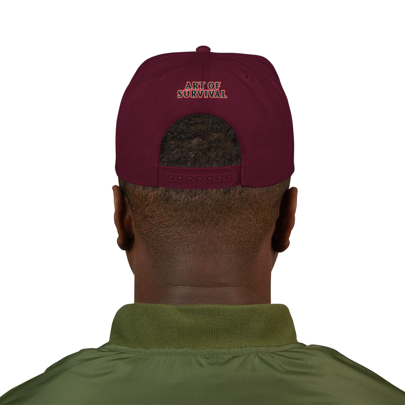 Snapback Cap - Art of Survival Ninja man Logo Embroidery Hat - Martial Arts Fitness Longevity Apparel