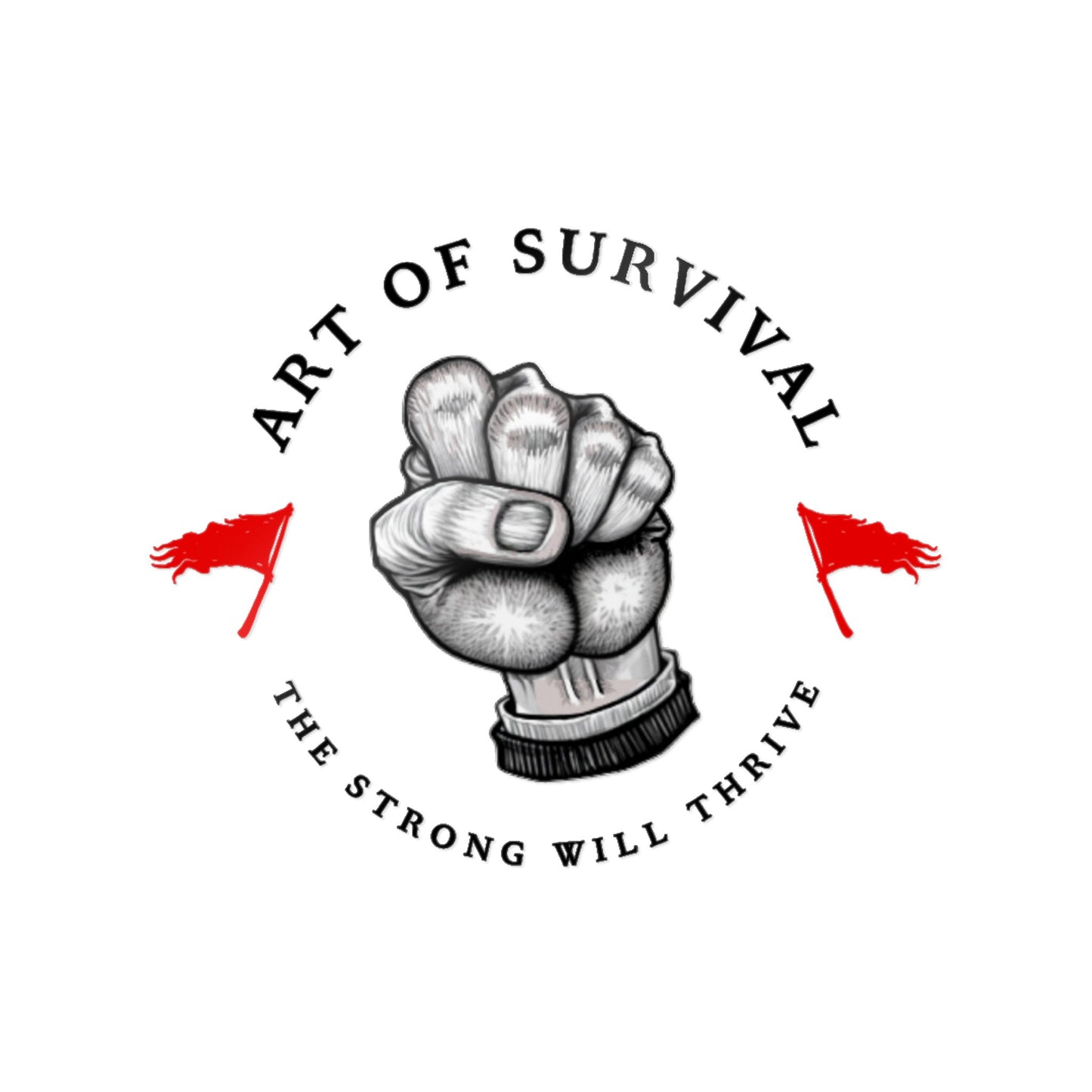 Empowerment Die-Cut Stickers, Motivational Decals, Art of Survival Stickers, Resilience Stickers, Inspirational Quotes, Strong Will Thrive