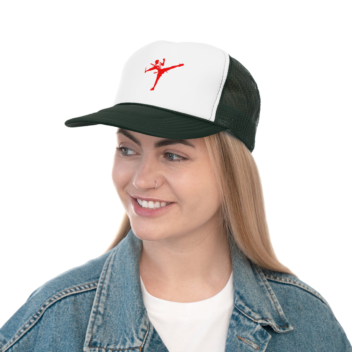 Stylish Trucker Cap with Red Dancer Graphic - Perfect for Dance Lovers & Active Lifestyle