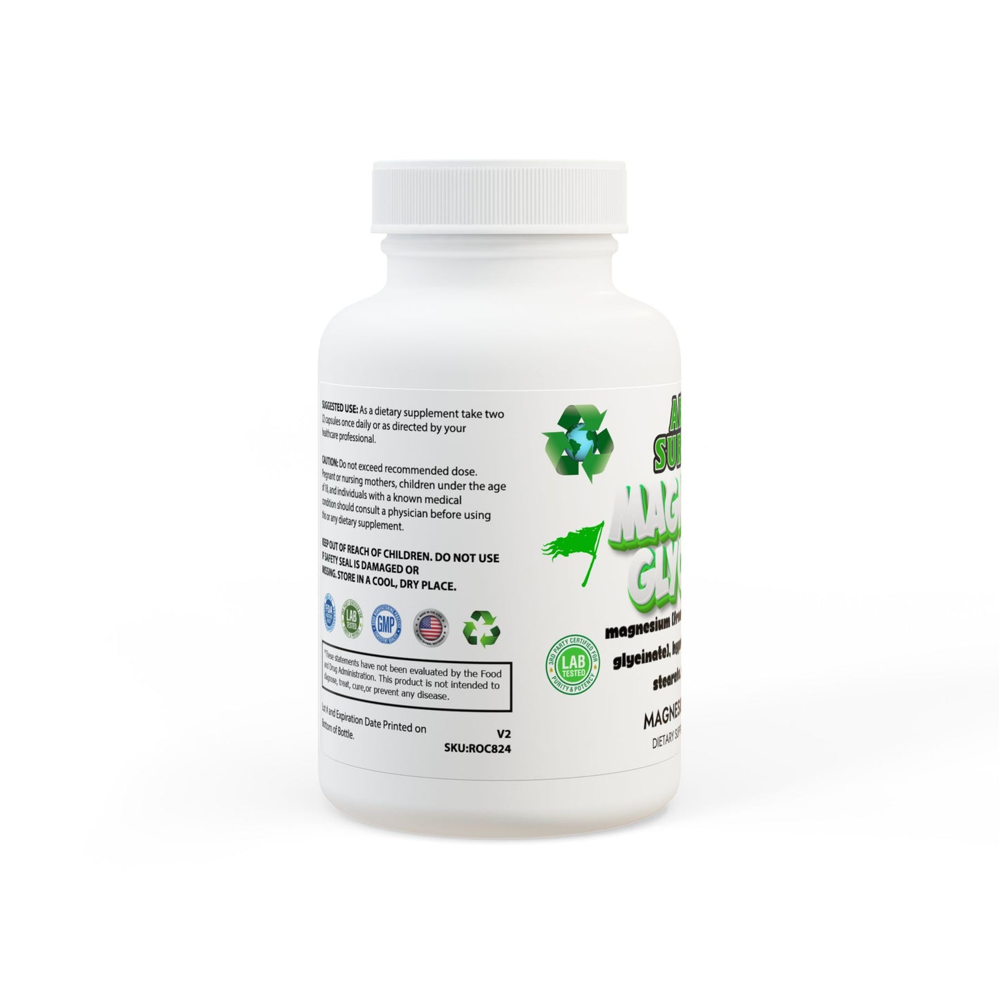 Magnesium Glycinate Supplement (60 Capsules)
