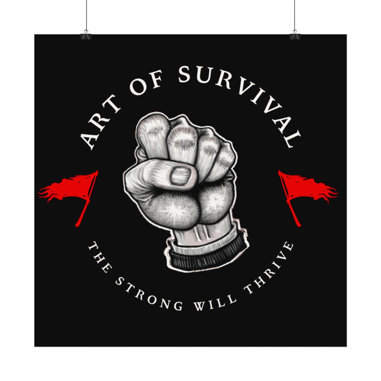 Inspirational Watercolor Poster - 'Art of Survival'