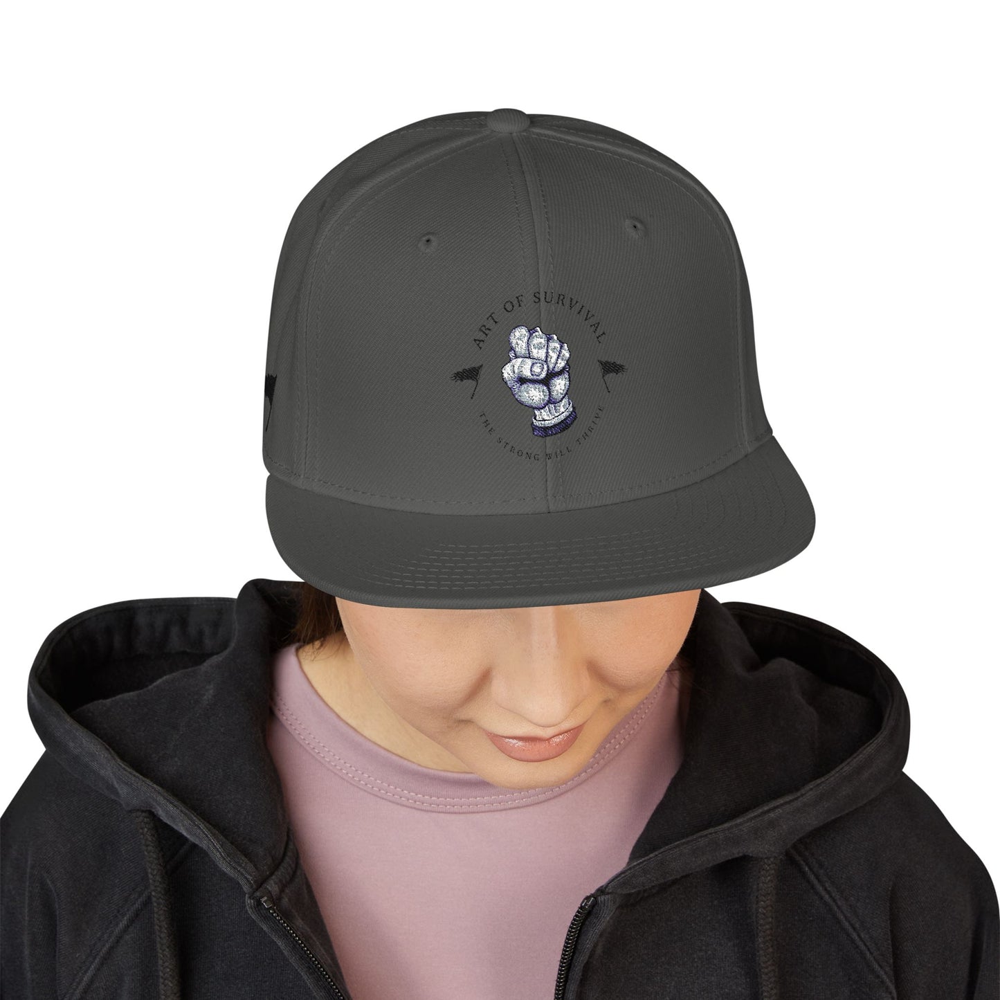 Copy of Snapback Cap - The Art of Survival Fist Logo Embroidery Hat - Martial Arts Fitness Longevity Apparel