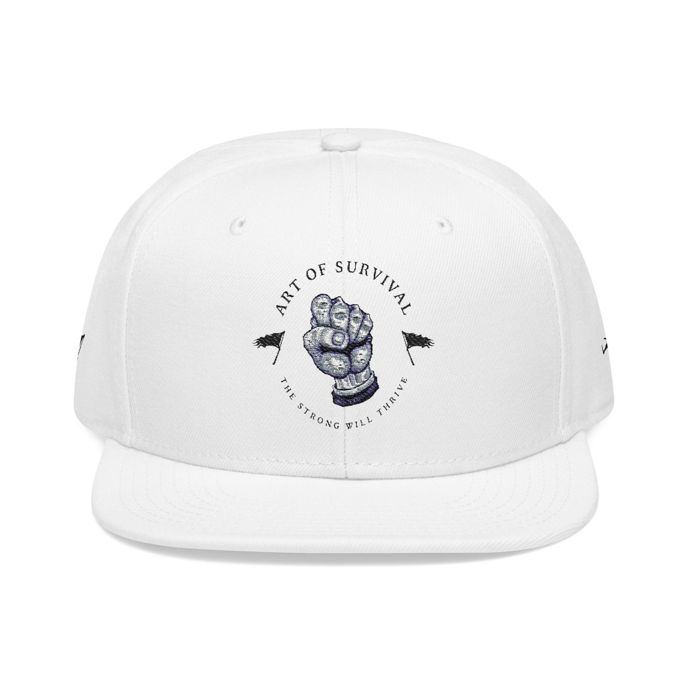 Snapback Cap - The Art of Survival Fist Logo Embroidery Hat - Martial Arts Fitness Longevity Apparel