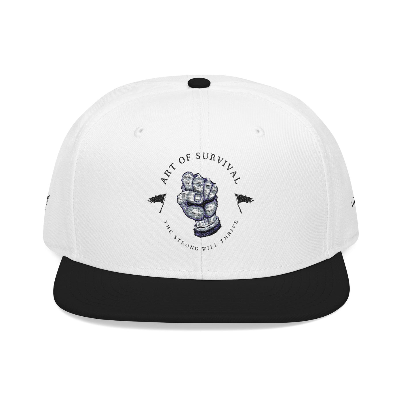 Snapback Cap - The Art of Survival Fist Logo Embroidery Hat - Martial Arts Fitness Longevity Apparel
