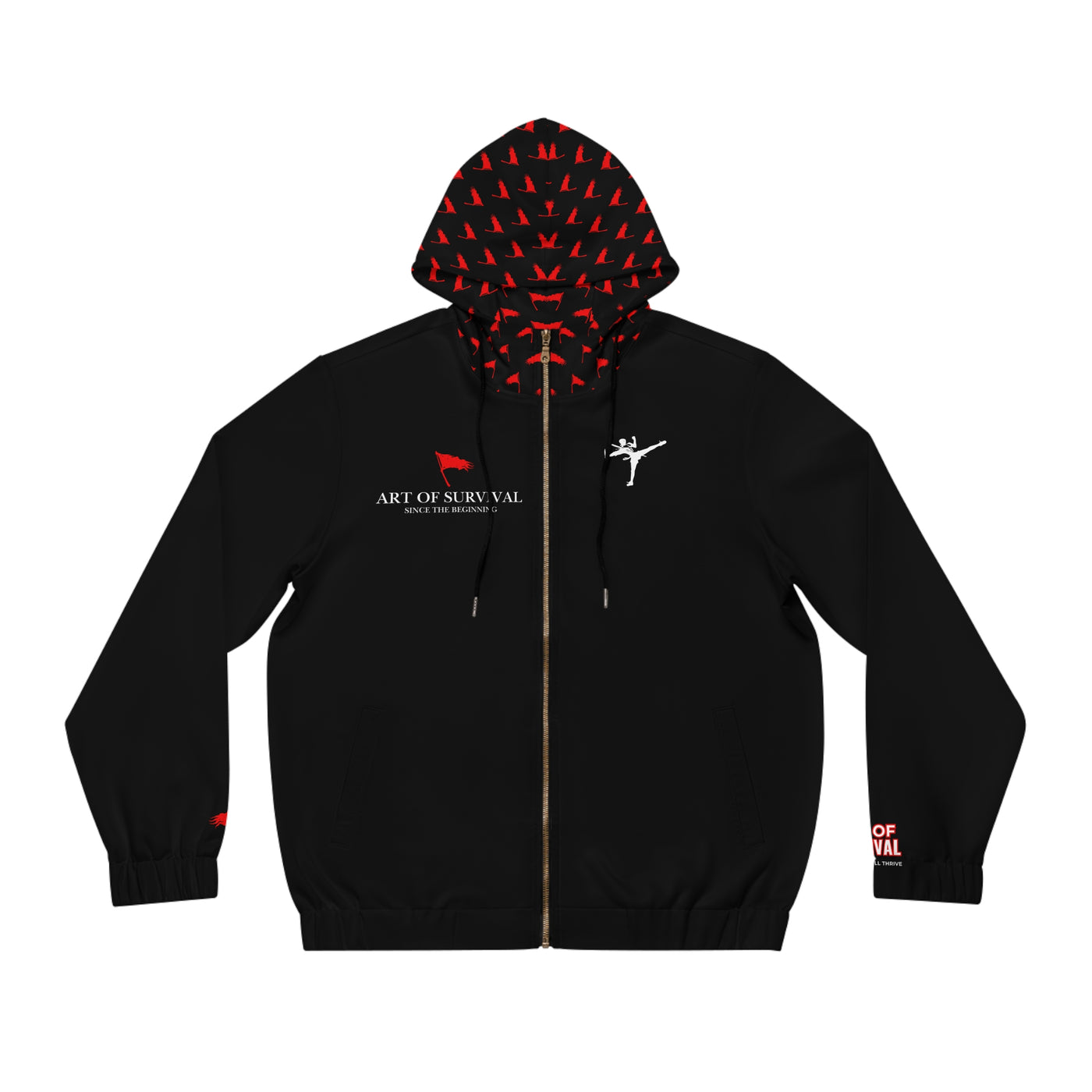 Full-Zip Hoodie - The Art of Survival - Limited Addition {Since the Beginning} Logo - Fitness Apparel