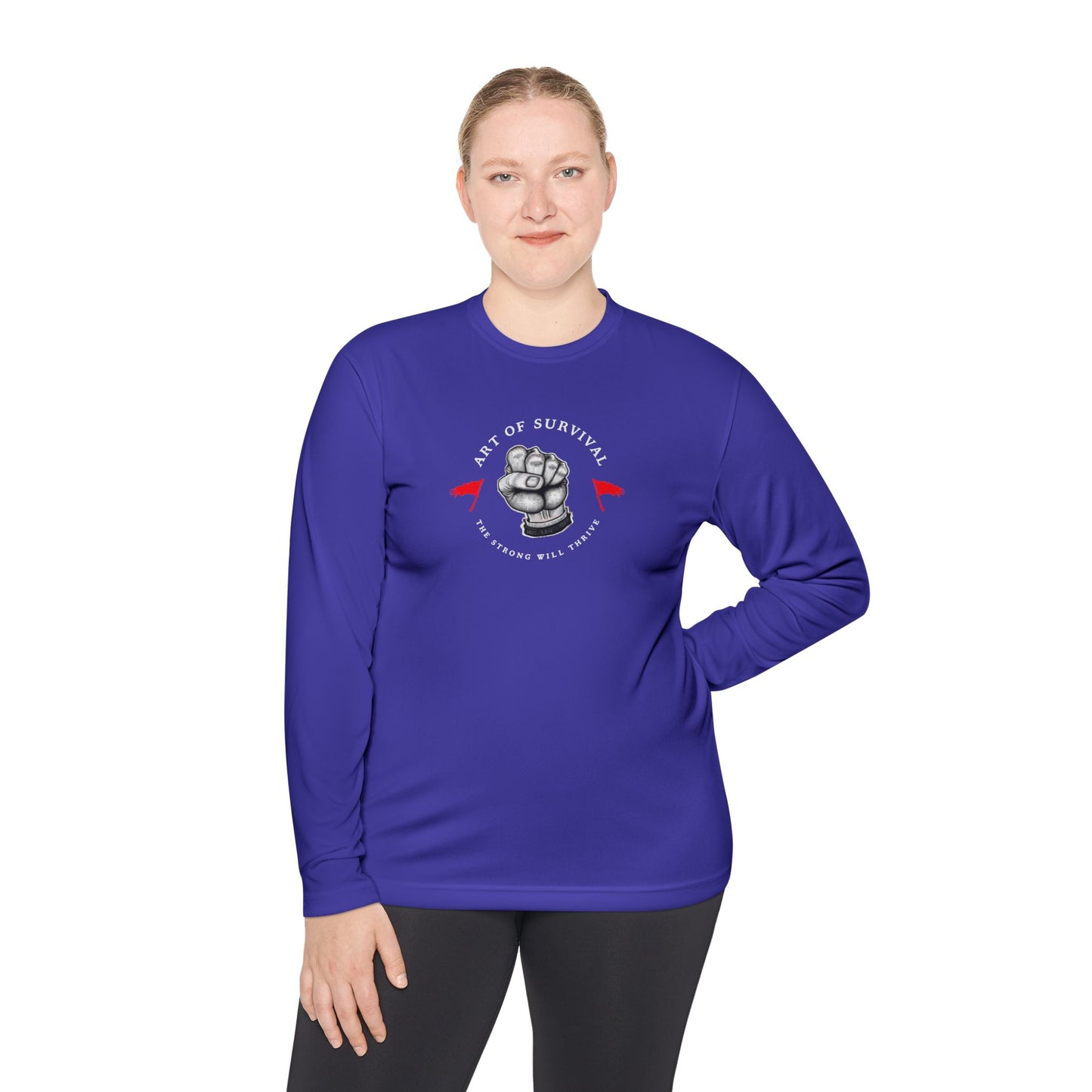 Long Sleeve Tee - "The Art of Survival" Fitness - Martial Arts - Activewear - Fist Design