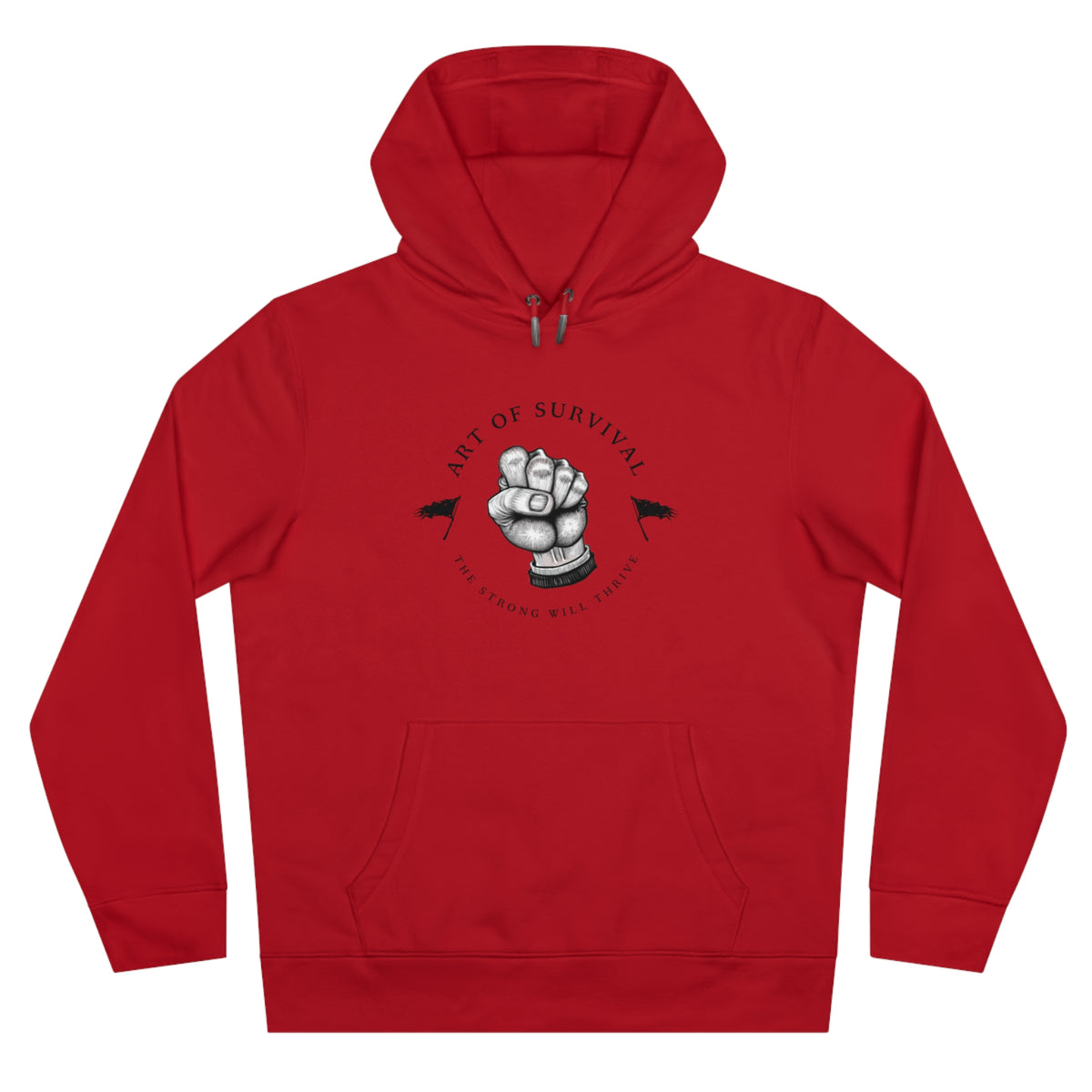 Martial Arts Hoodie - The Art of Survival - Fist Logo - 'The Strong Will Thrive' Subtitle