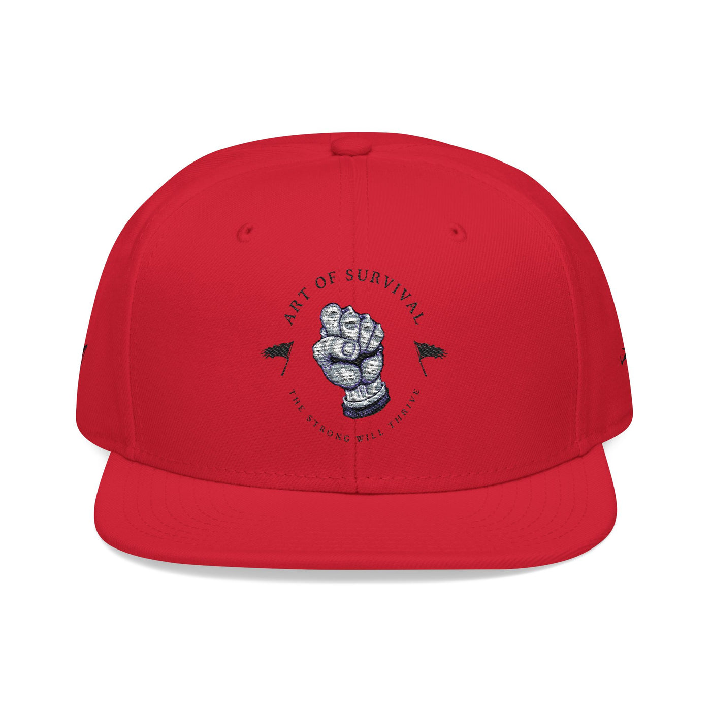Snapback Cap - The Art of Survival Fist Logo Embroidery Hat - Martial Arts Fitness Longevity Apparel