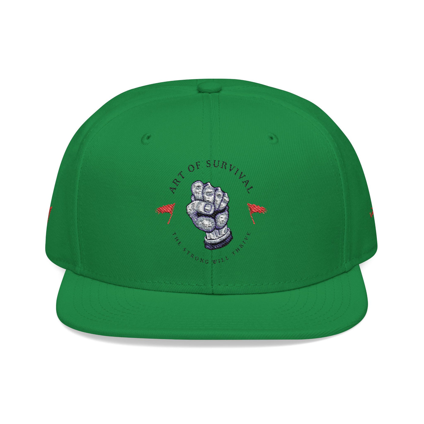 Snapback Cap - The Art of Survival Fist Logo Embroidery Hat - Martial Arts Fitness Longevity Apparel