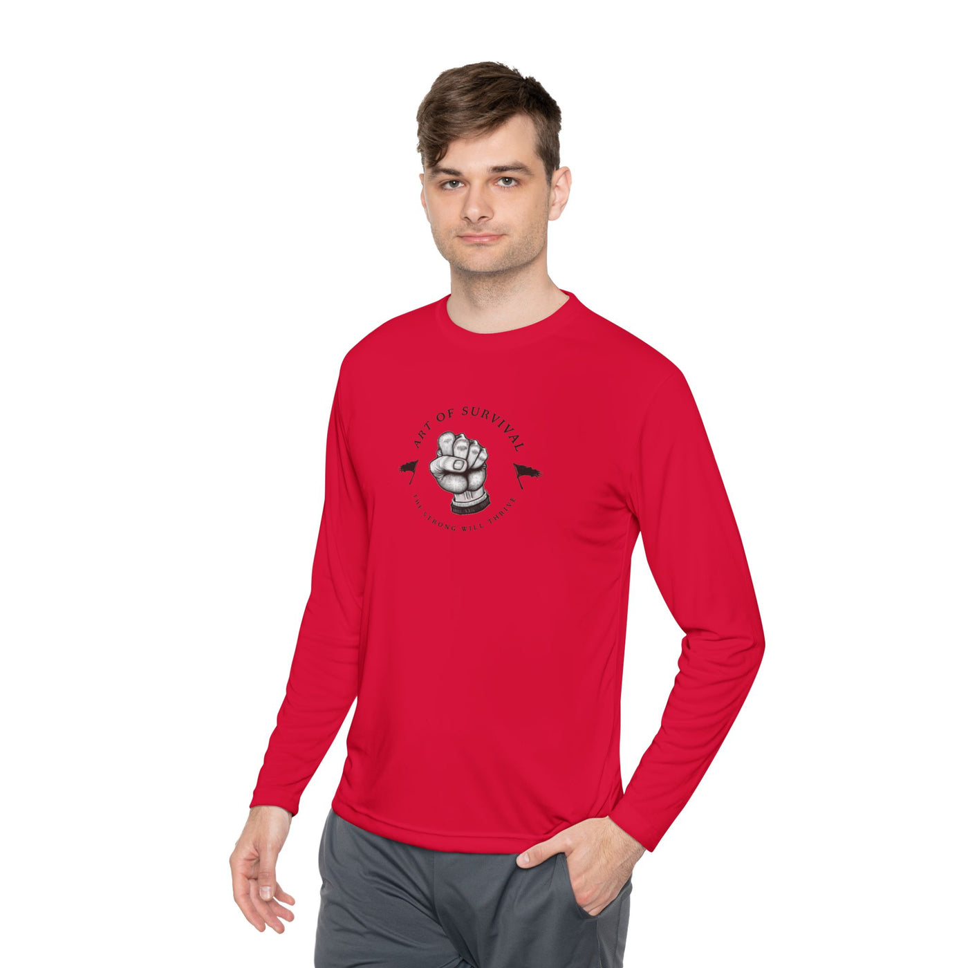 Long Sleeve Tee - "The Art of Survival" Fitness - Martial Arts - Activewear - Fist Design