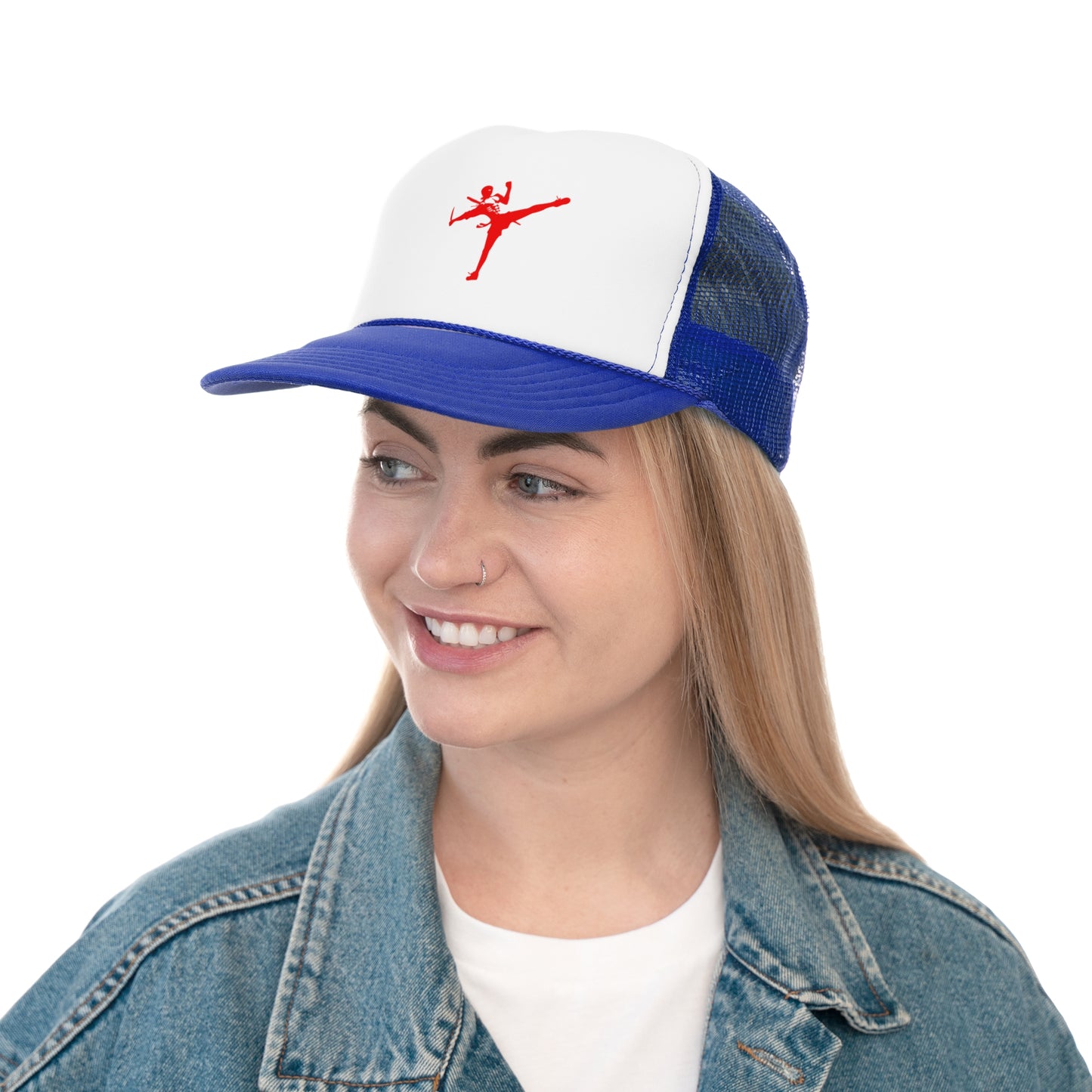 Stylish Trucker Cap with Red Dancer Graphic - Perfect for Dance Lovers & Active Lifestyle