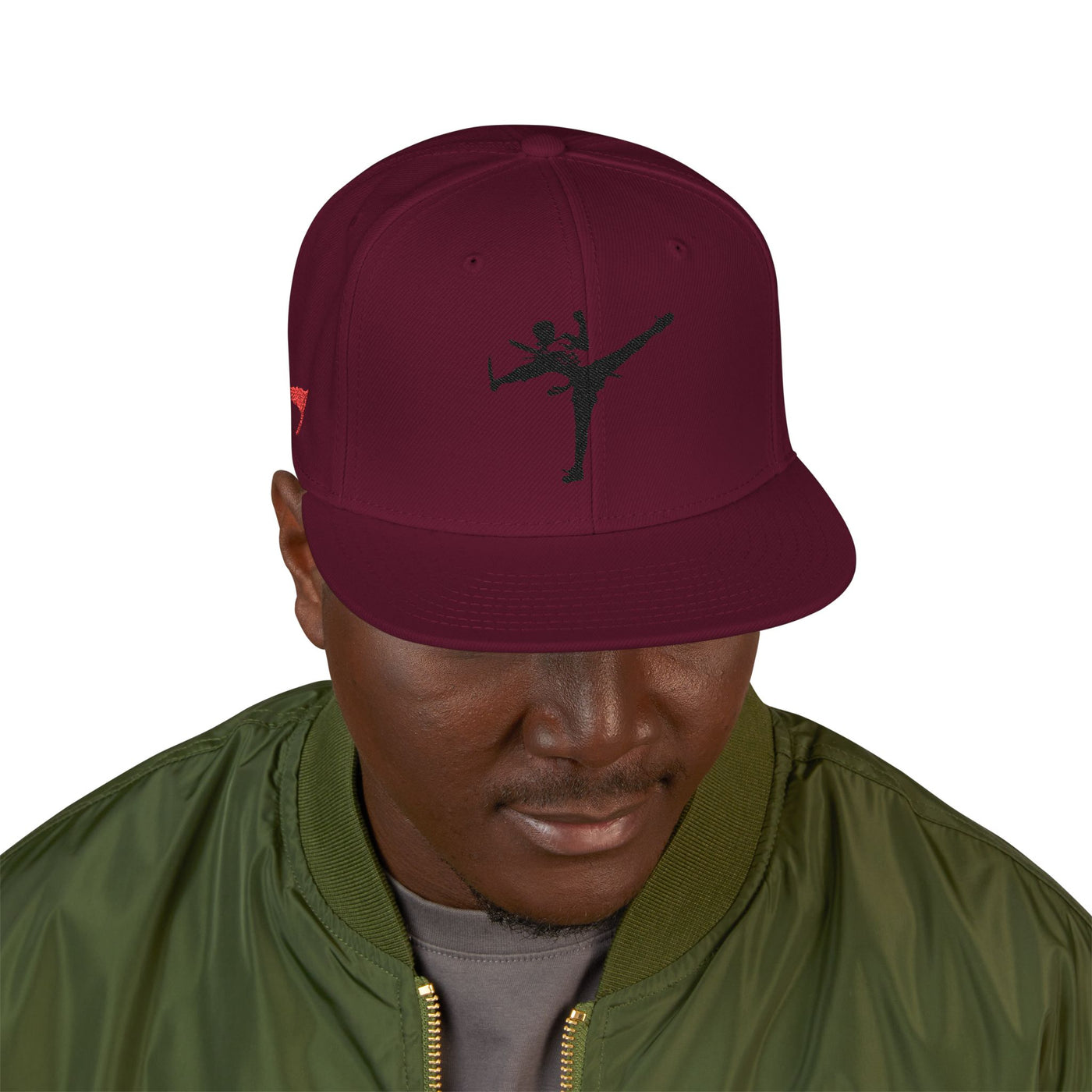 Snapback Cap - Art of Survival Ninja man Logo Embroidery Hat - Martial Arts Fitness Longevity Apparel