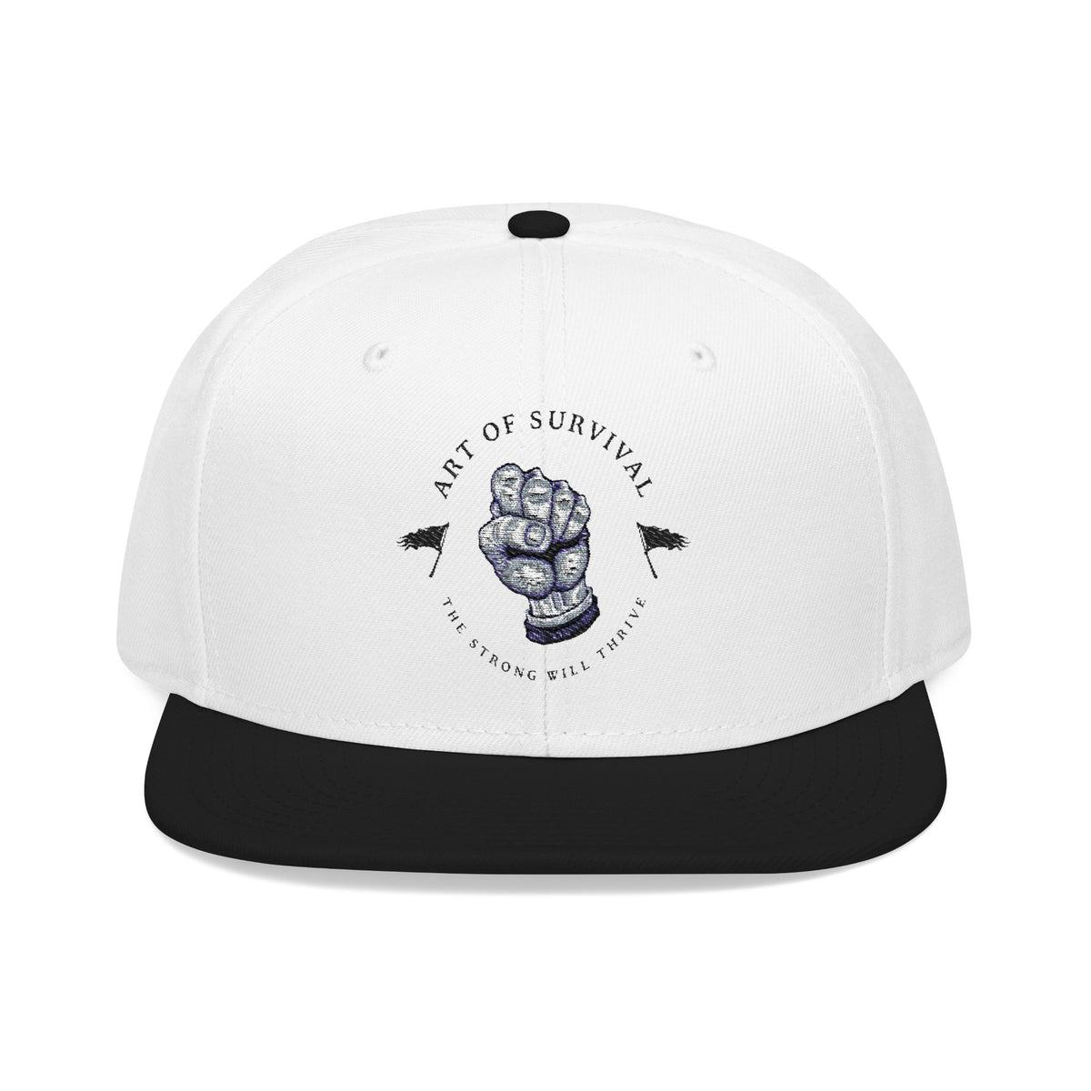 Snapback Cap - The Art of Survival - Fist Logo Embroidery Hat -Fitness Apparel