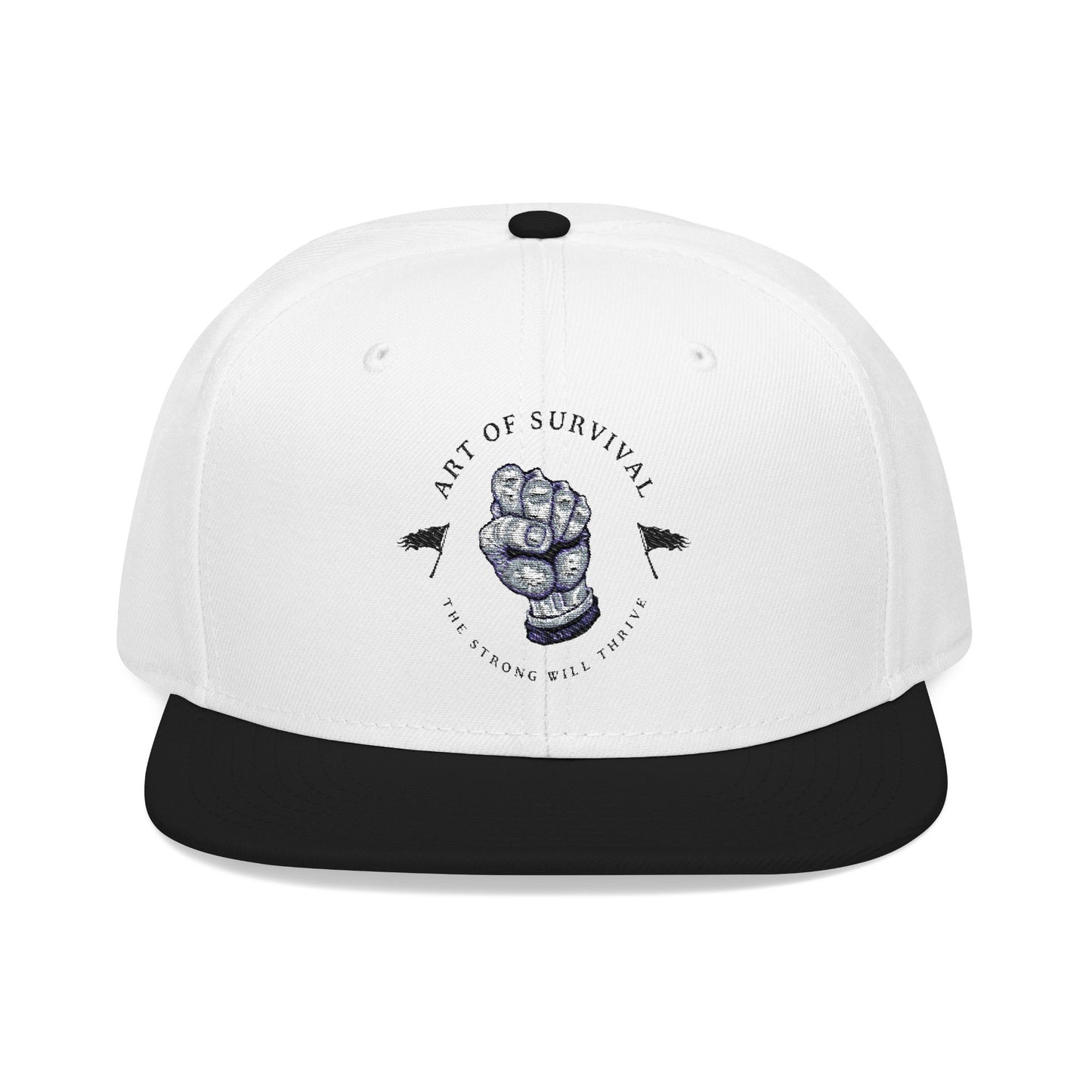 Snapback Cap - The Art of Survival - Fist Logo Embroidery Hat -Fitness Apparel