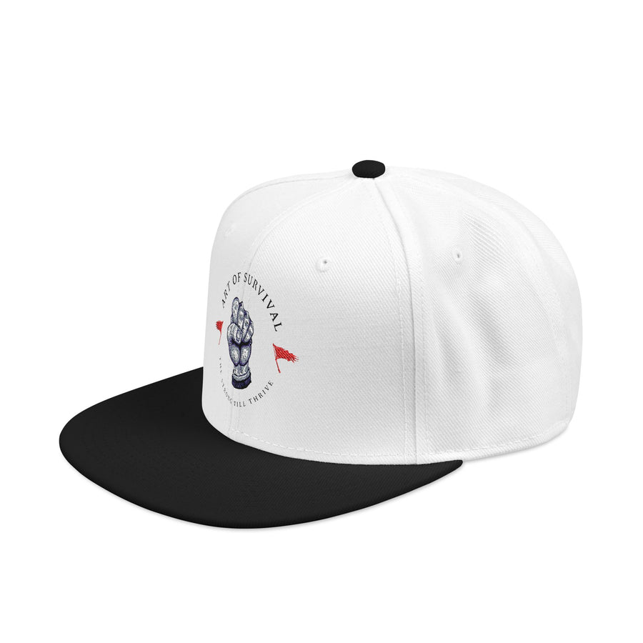 Snapback Cap - The Art of Survival Fist Logo Embroidery Hat - Martial Arts Fitness Longevity Apparel