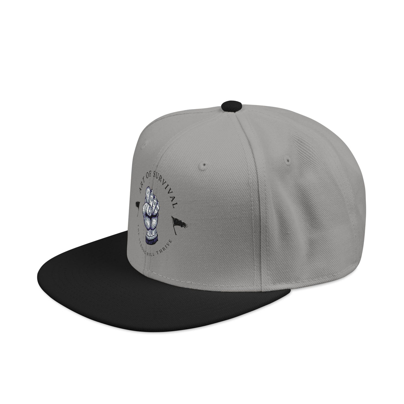 Snapback Cap - The Art of Survival - Fist Logo Embroidery Hat -Fitness Apparel