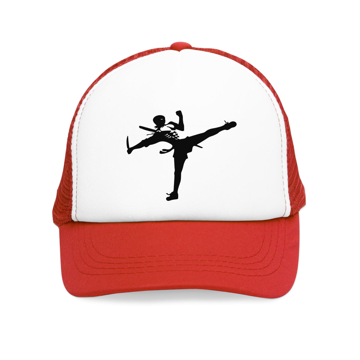 Dynamic Skeleton Kick Mesh Cap - Perfect for Sports and Halloween