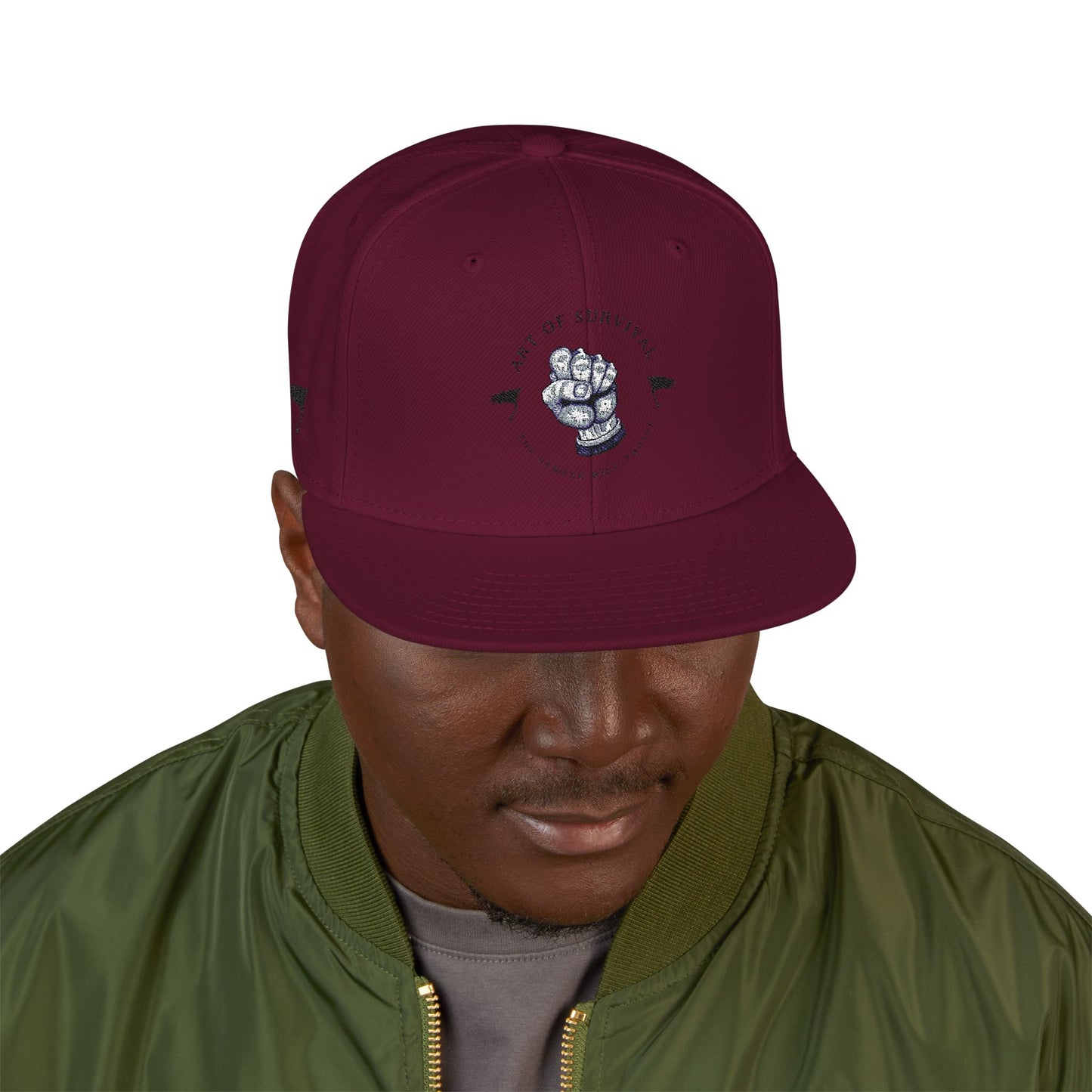 Copy of Snapback Cap - The Art of Survival Fist Logo Embroidery Hat - Martial Arts Fitness Longevity Apparel