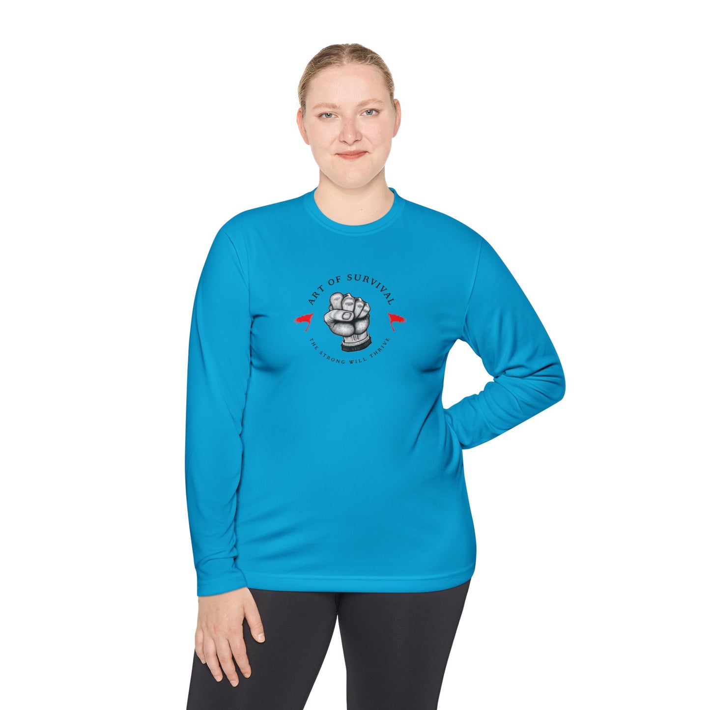 Long Sleeve Tee - "The Art of Survival" Fitness - Martial Arts - Activewear - Fist Design