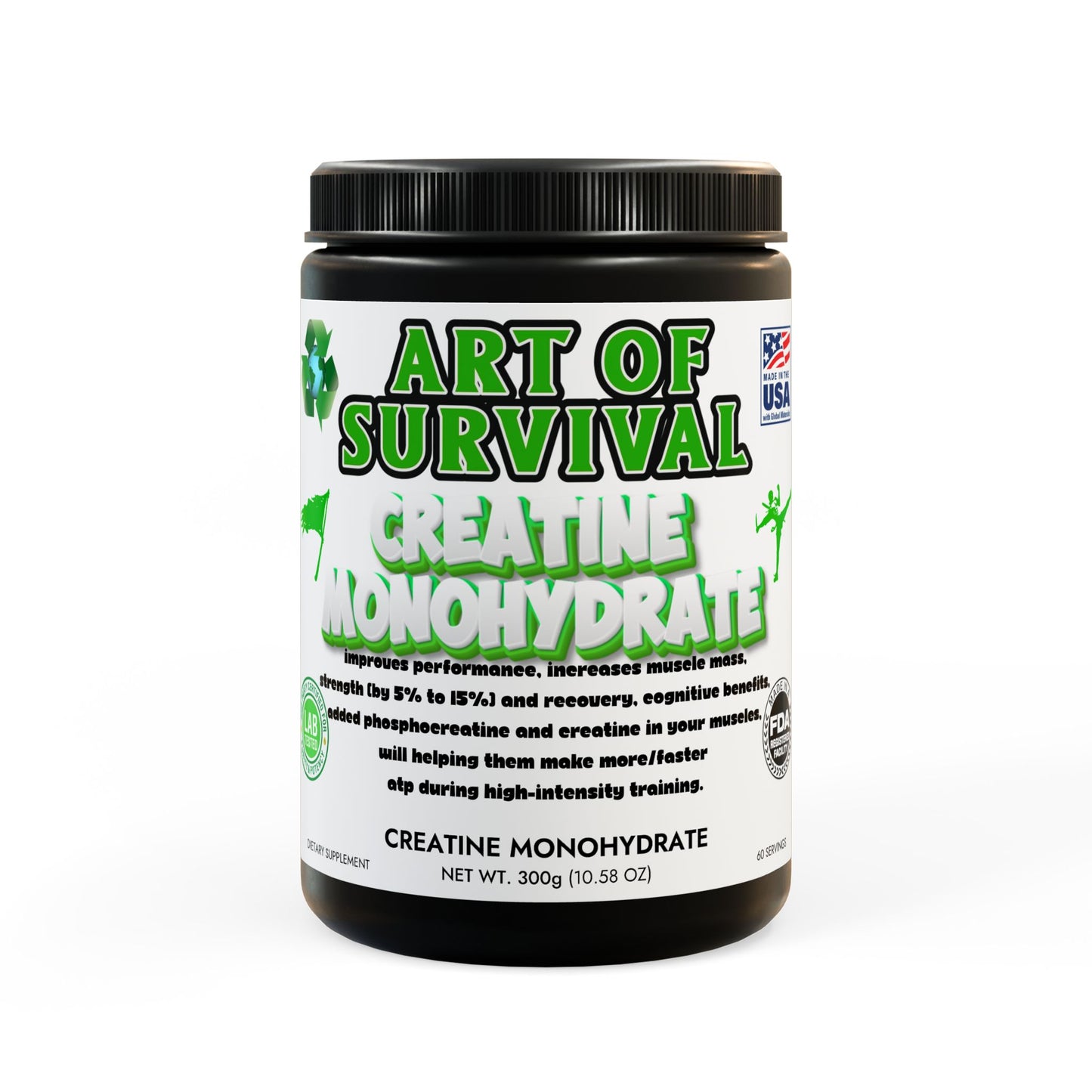 Creatine Monohydrate Supplement (300g, 10.58oz)