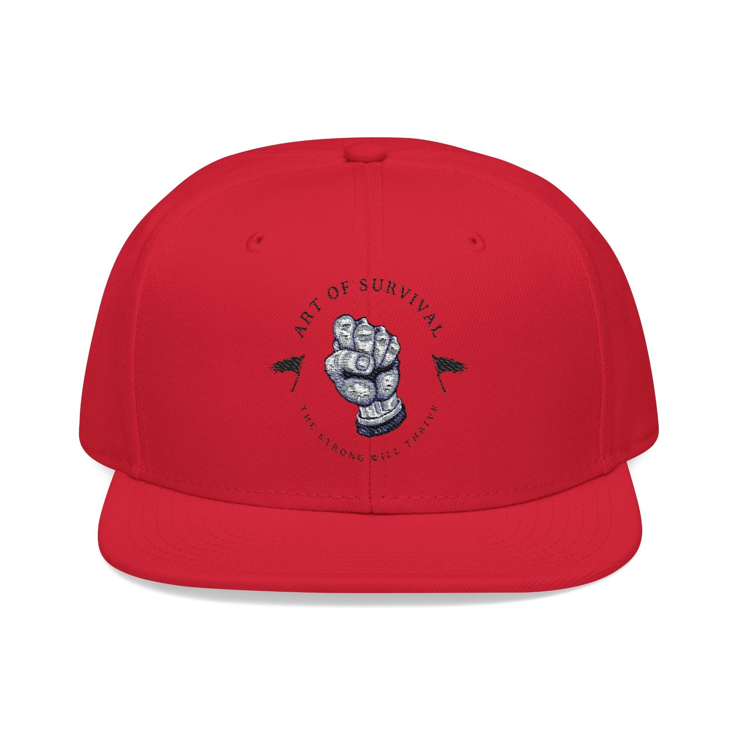 Snapback Cap - The Art of Survival - Fist Logo Embroidery Hat -Fitness Apparel