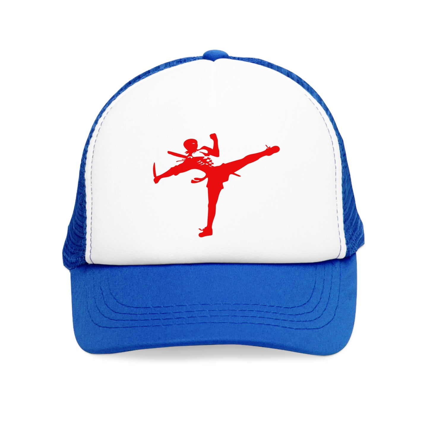 Kickin' It Skeleton Mesh Cap - Sporty Trucker Hat for Cool Vibes