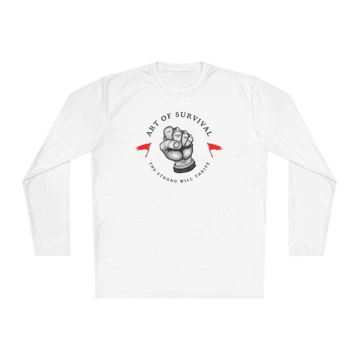 Long Sleeve Tee - "The Art of Survival" Fitness - Martial Arts - Activewear - Fist Design