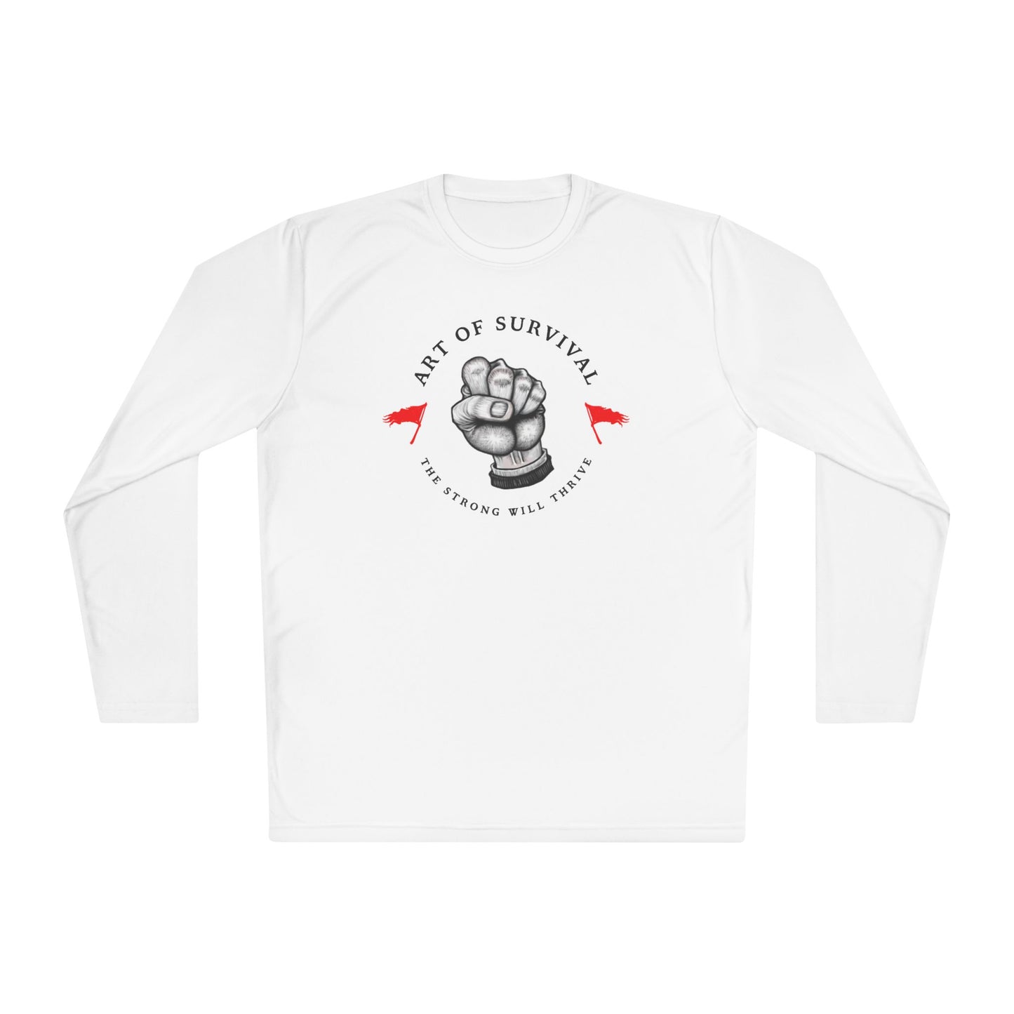 Long Sleeve Tee - "The Art of Survival" Fitness - Martial Arts - Activewear - Fist Design