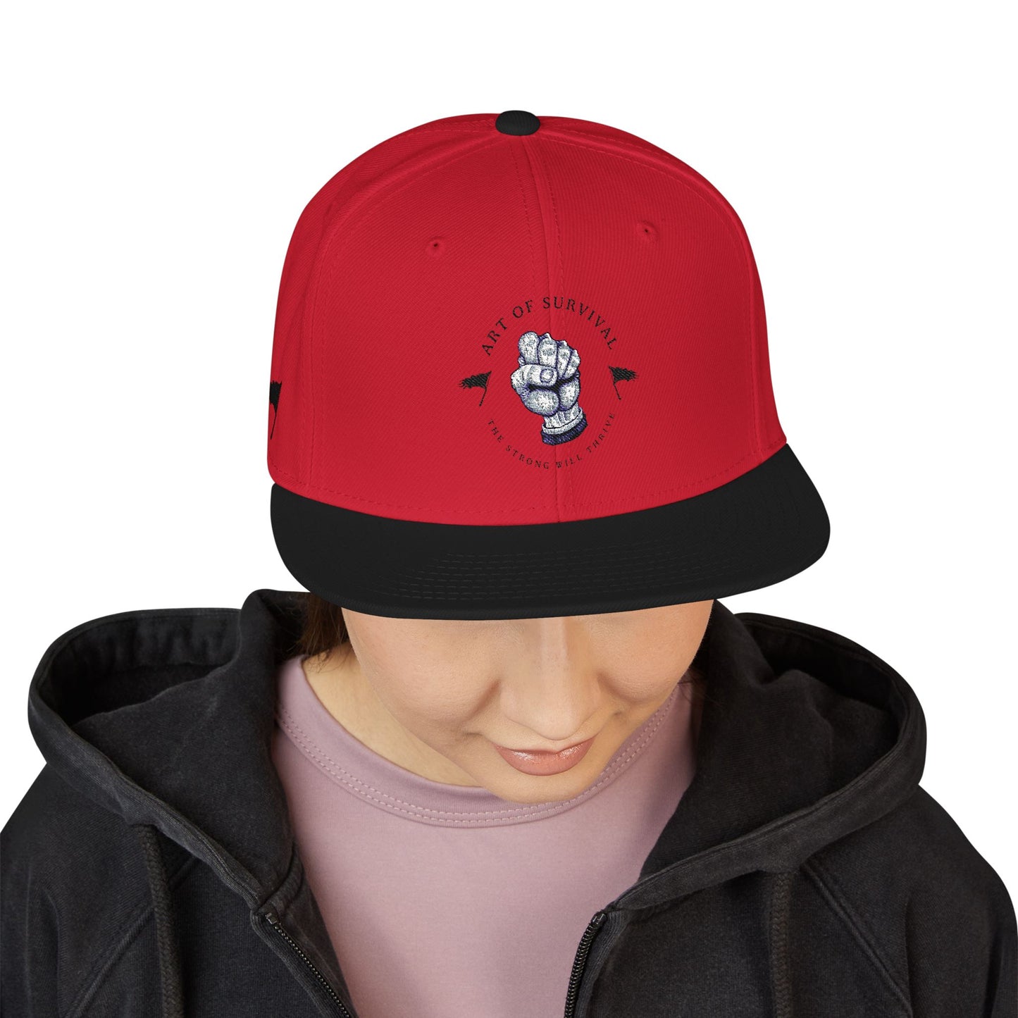 Copy of Snapback Cap - The Art of Survival Fist Logo Embroidery Hat - Martial Arts Fitness Longevity Apparel