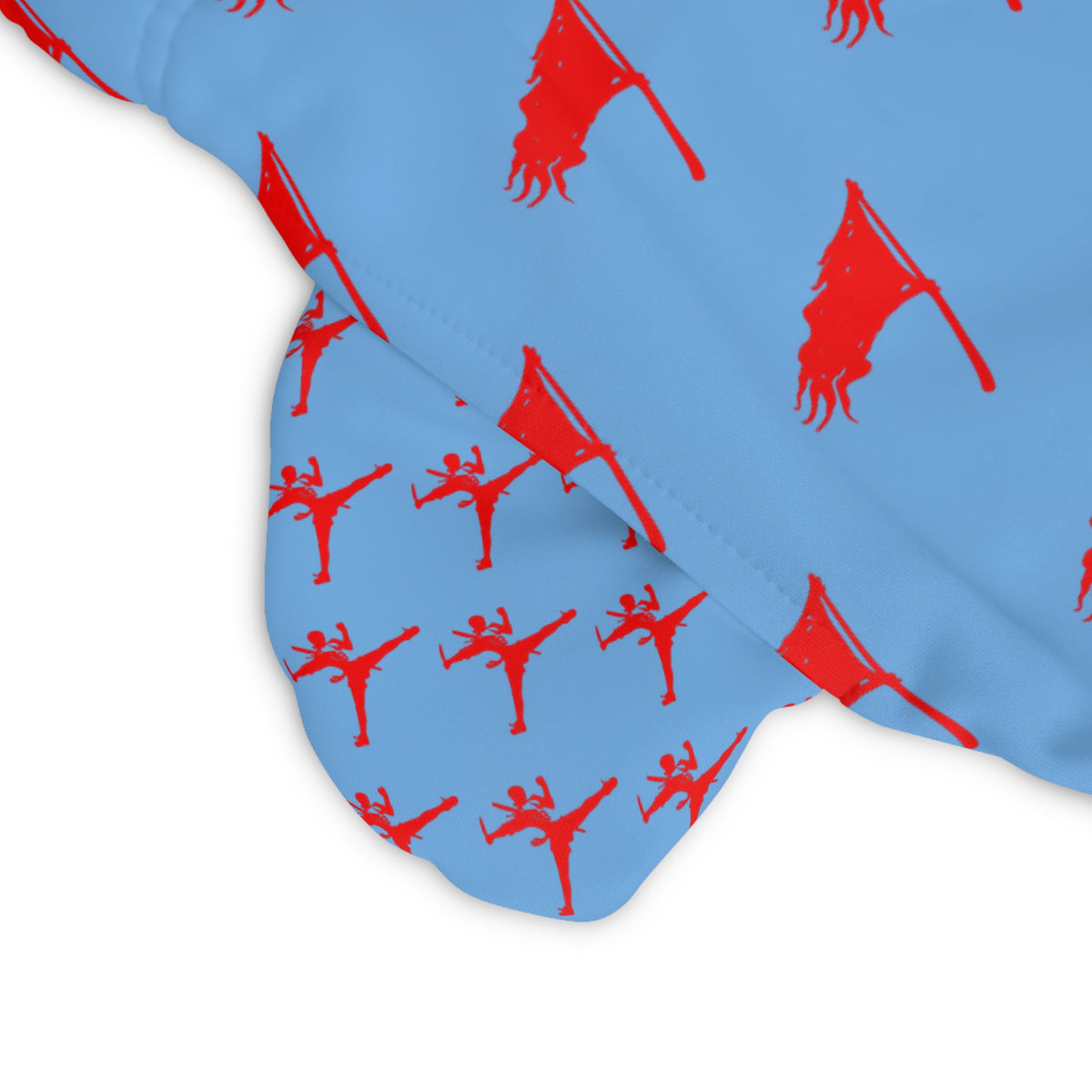 Men's Art of Survival Athletic Long Shorts - Red Flag Design for Active Lifestyle