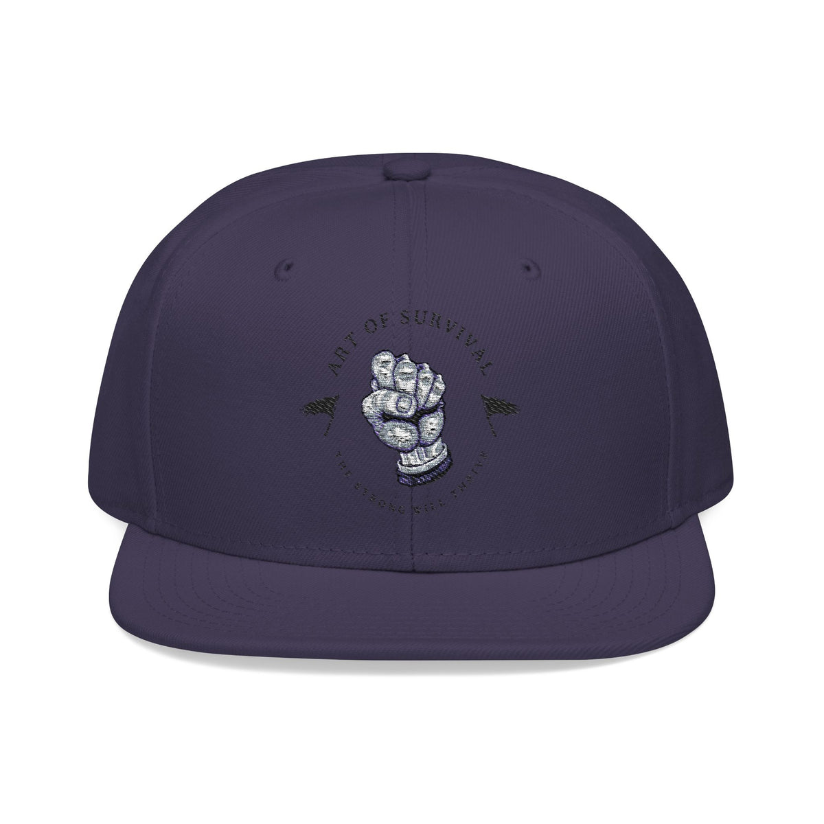Snapback Cap - The Art of Survival - Fist Logo Embroidery Hat -Fitness Apparel