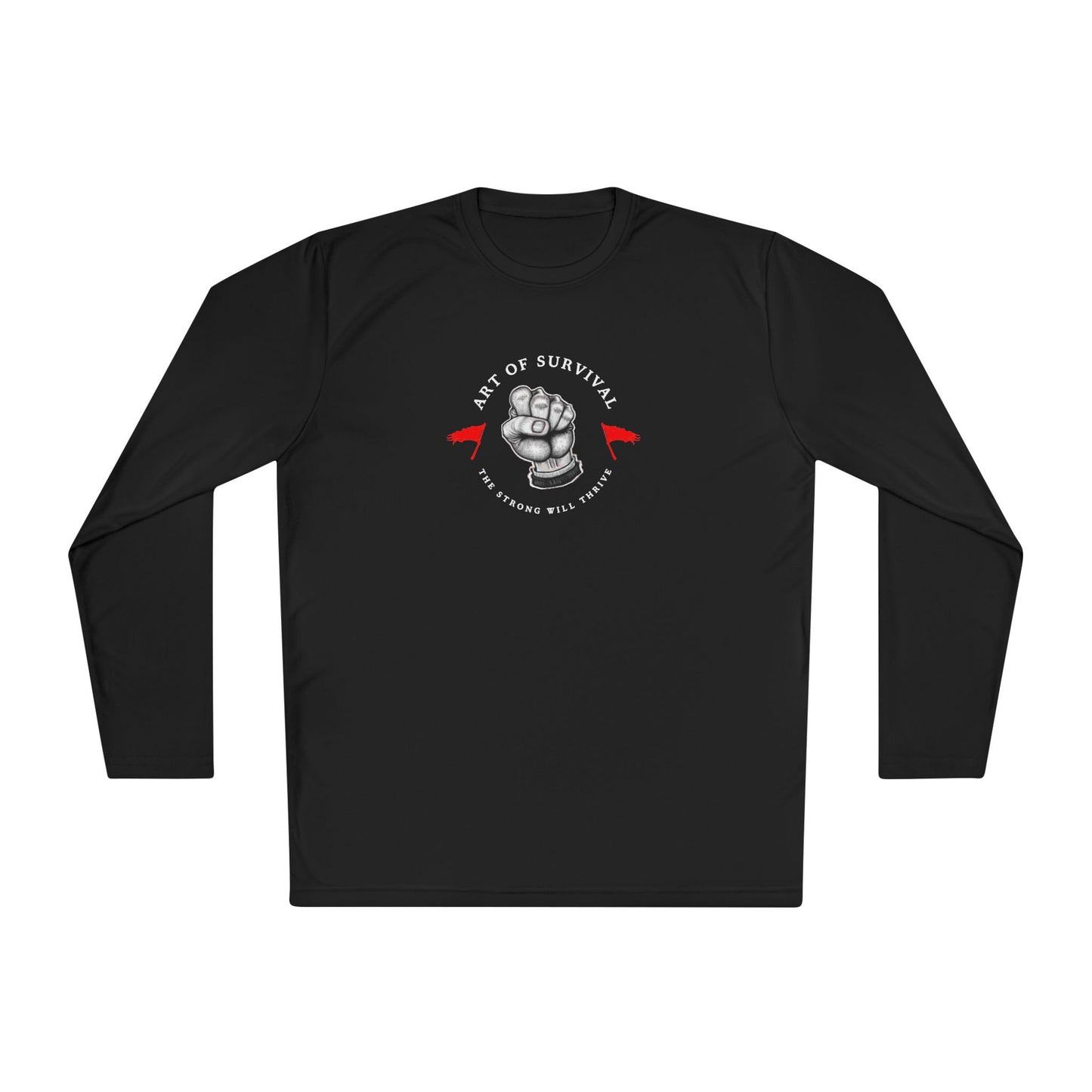Long Sleeve Tee - "The Art of Survival" Fitness - Martial Arts - Activewear - Fist Design