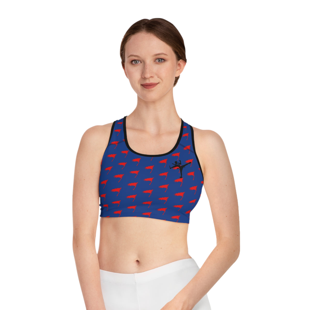 Sports Bra - The Art of Survival- Flag (All Over) Logo - Fitness - Brand