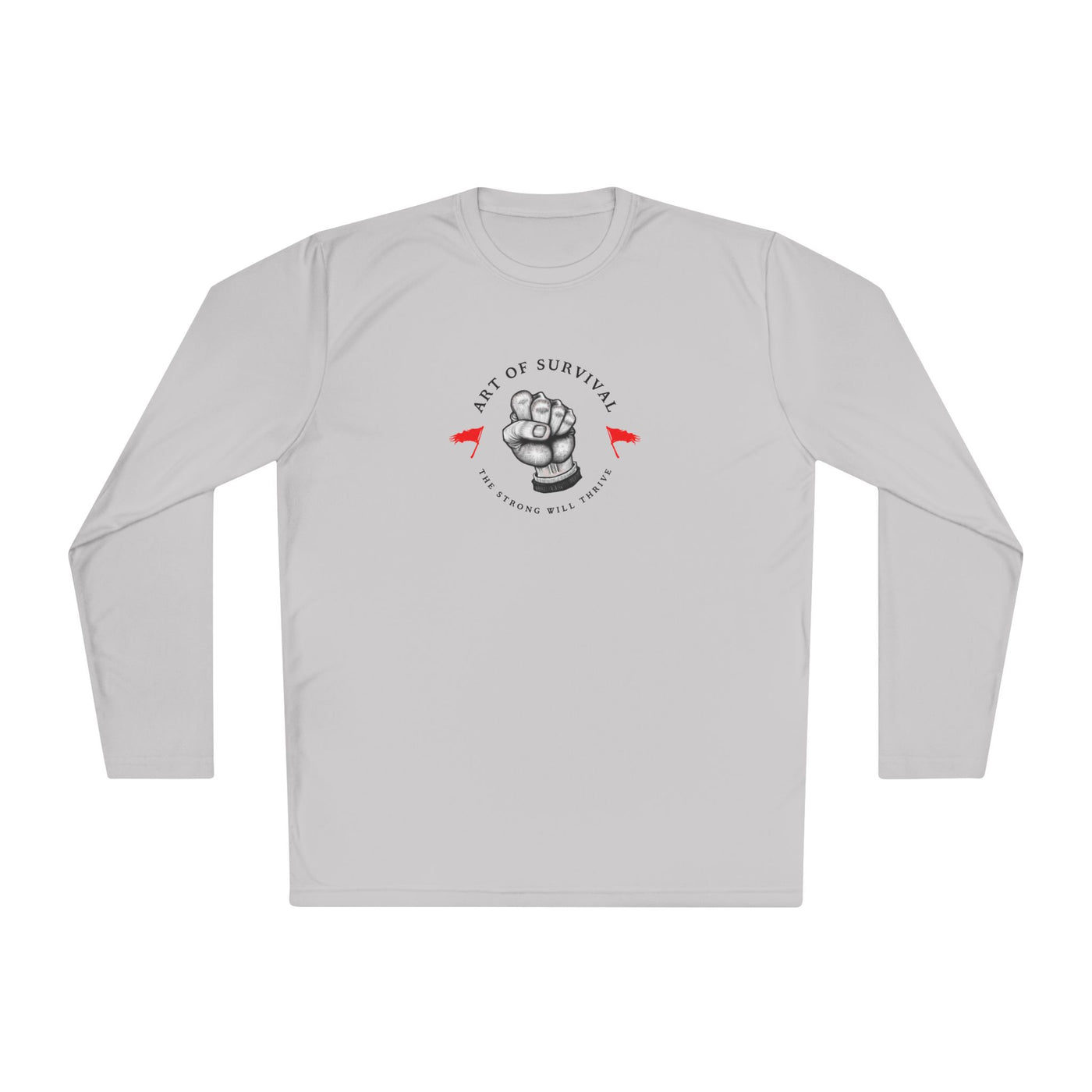 Long Sleeve Tee - "The Art of Survival" Fitness - Martial Arts - Activewear - Fist Design