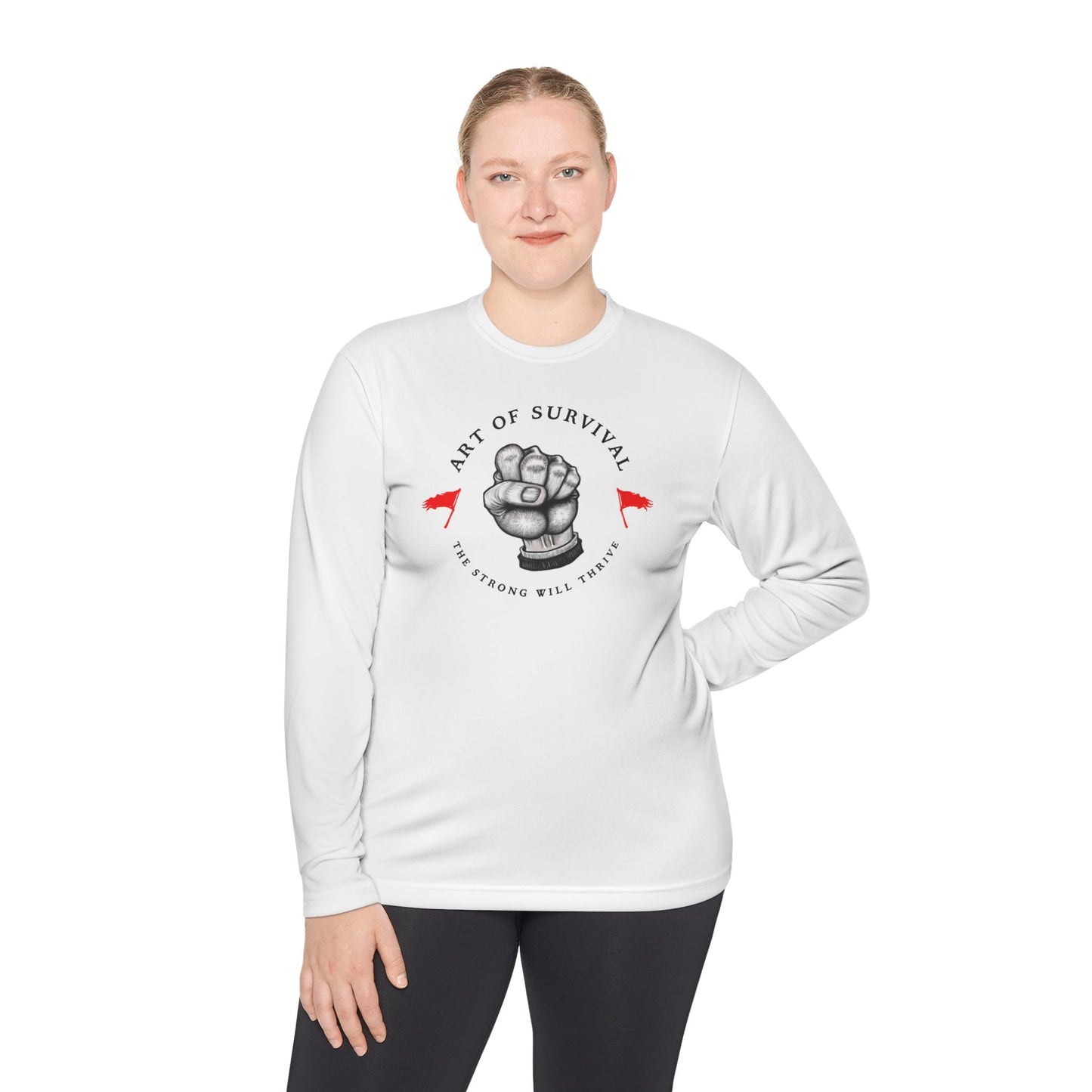 Long Sleeve Tee - "The Art of Survival" Fitness - Martial Arts - Activewear - Fist Design