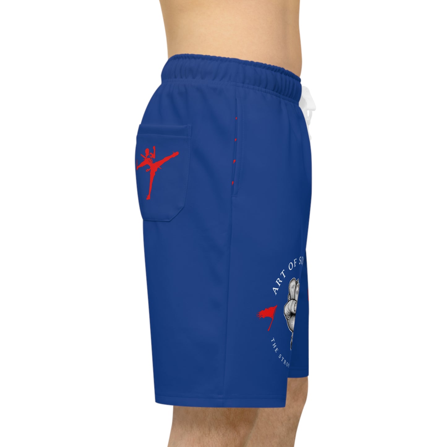 Men's Art of Survival Athletic Long Shorts - Fist Design - Fitness Brand