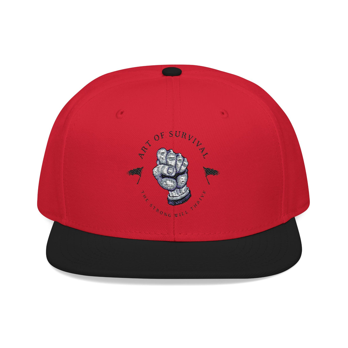 Snapback Cap - The Art of Survival - Fist Logo Embroidery Hat -Fitness Apparel