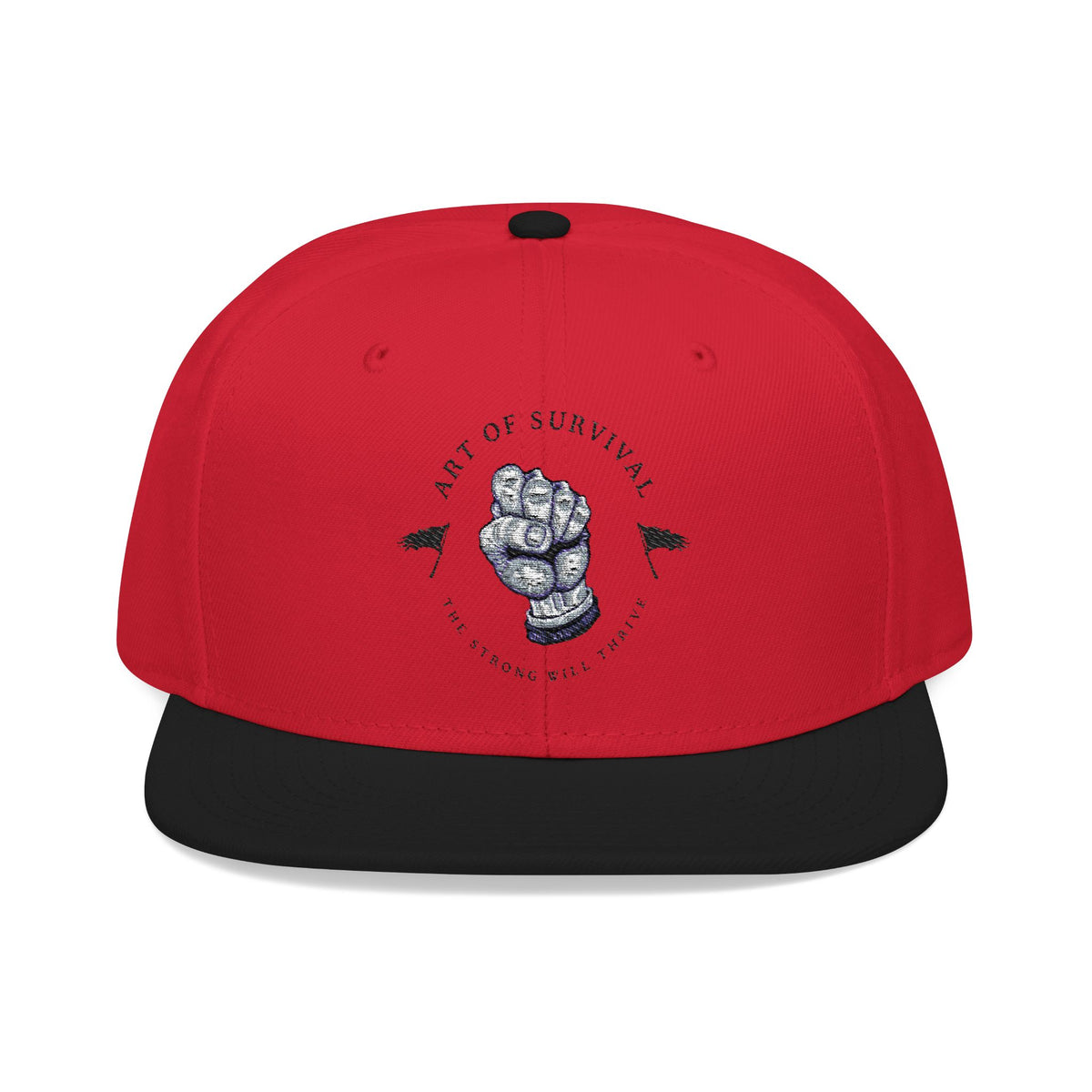 Snapback Cap - The Art of Survival - Fist Logo Embroidery Hat -Fitness Apparel