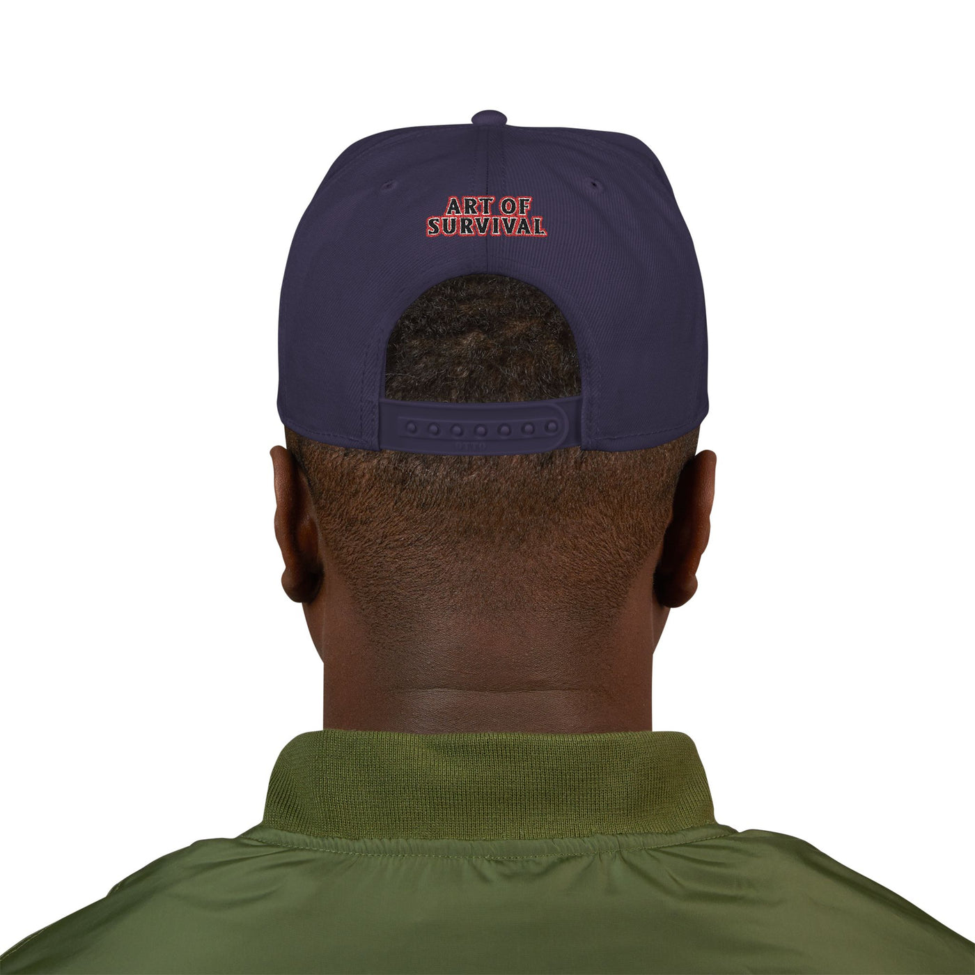 Snapback Cap - Art of Survival Ninja man Logo Embroidery Hat - Martial Arts Fitness Longevity Apparel