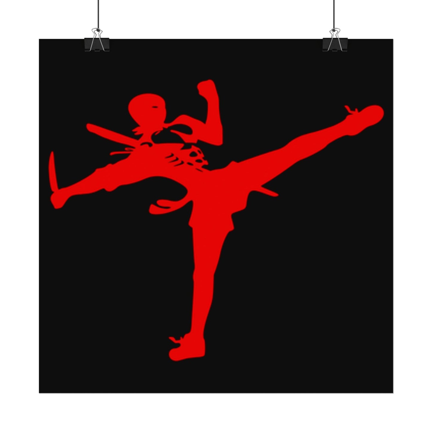 Art of Survival "Ninja-man" Textured Watercolor Matte Posters