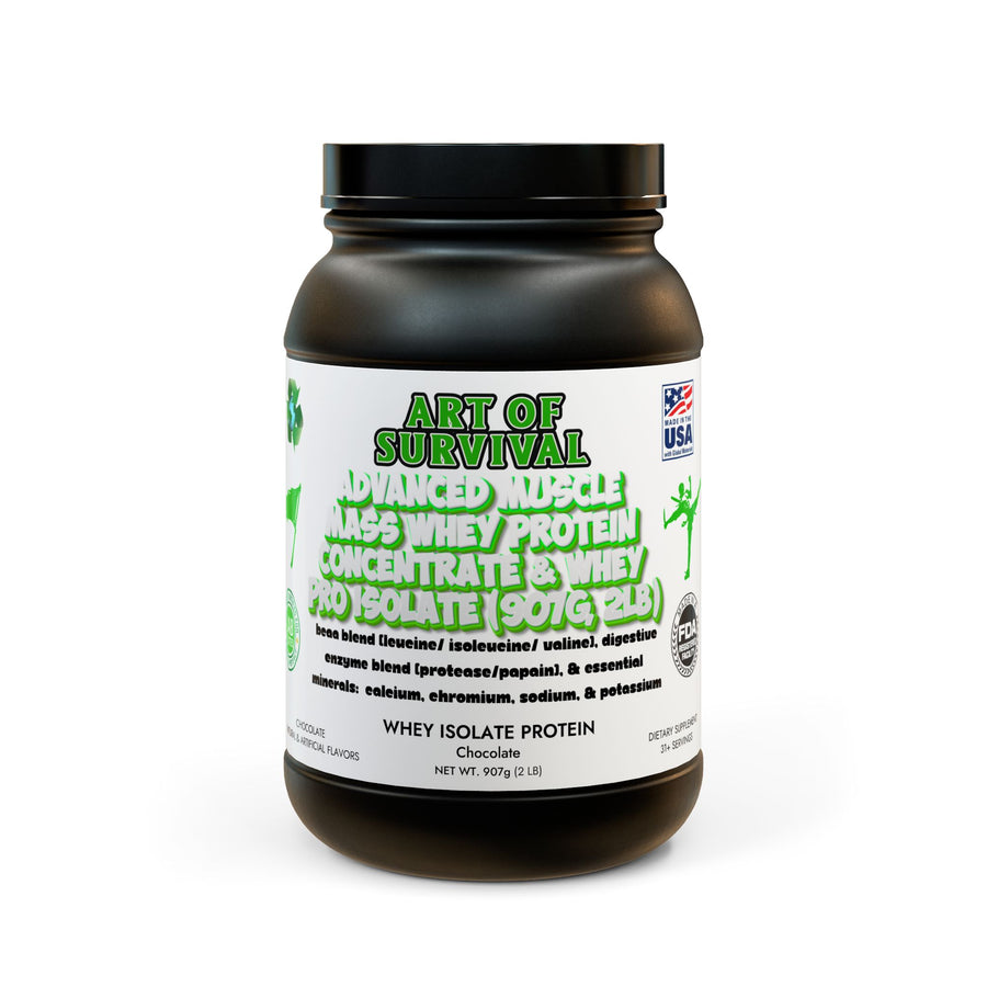 Whey Isolate Protein Supplement & Whey Protein Isolate, Advanced Muscle MASS (907g, 2lb)