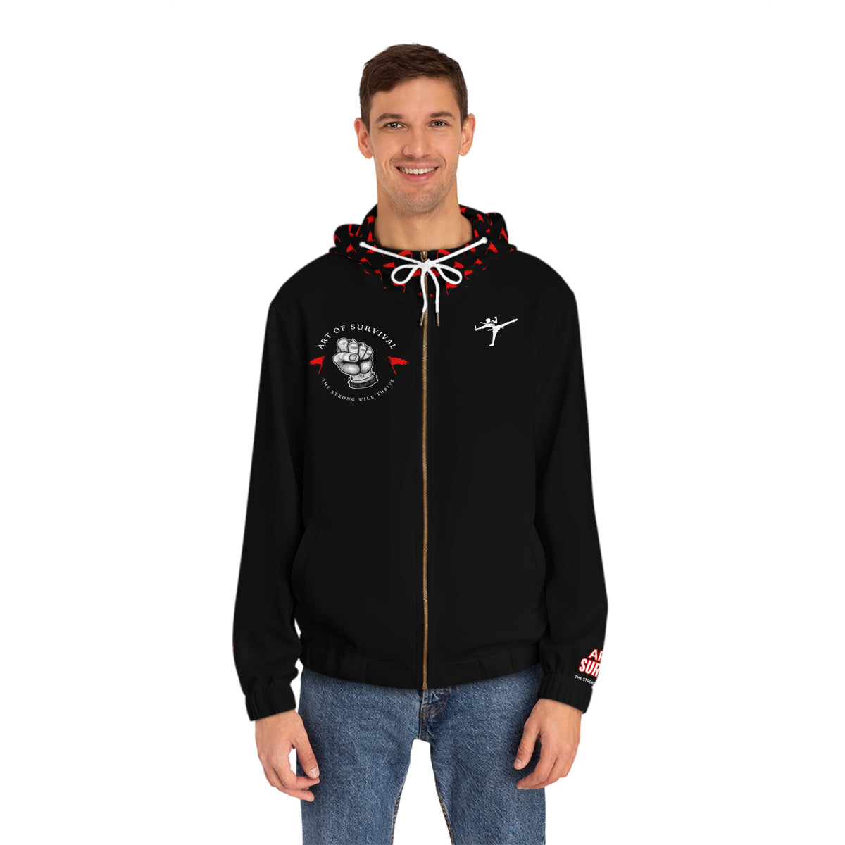 Full-Zip Hoodie - The Art of Survival - Martial Arts Logo