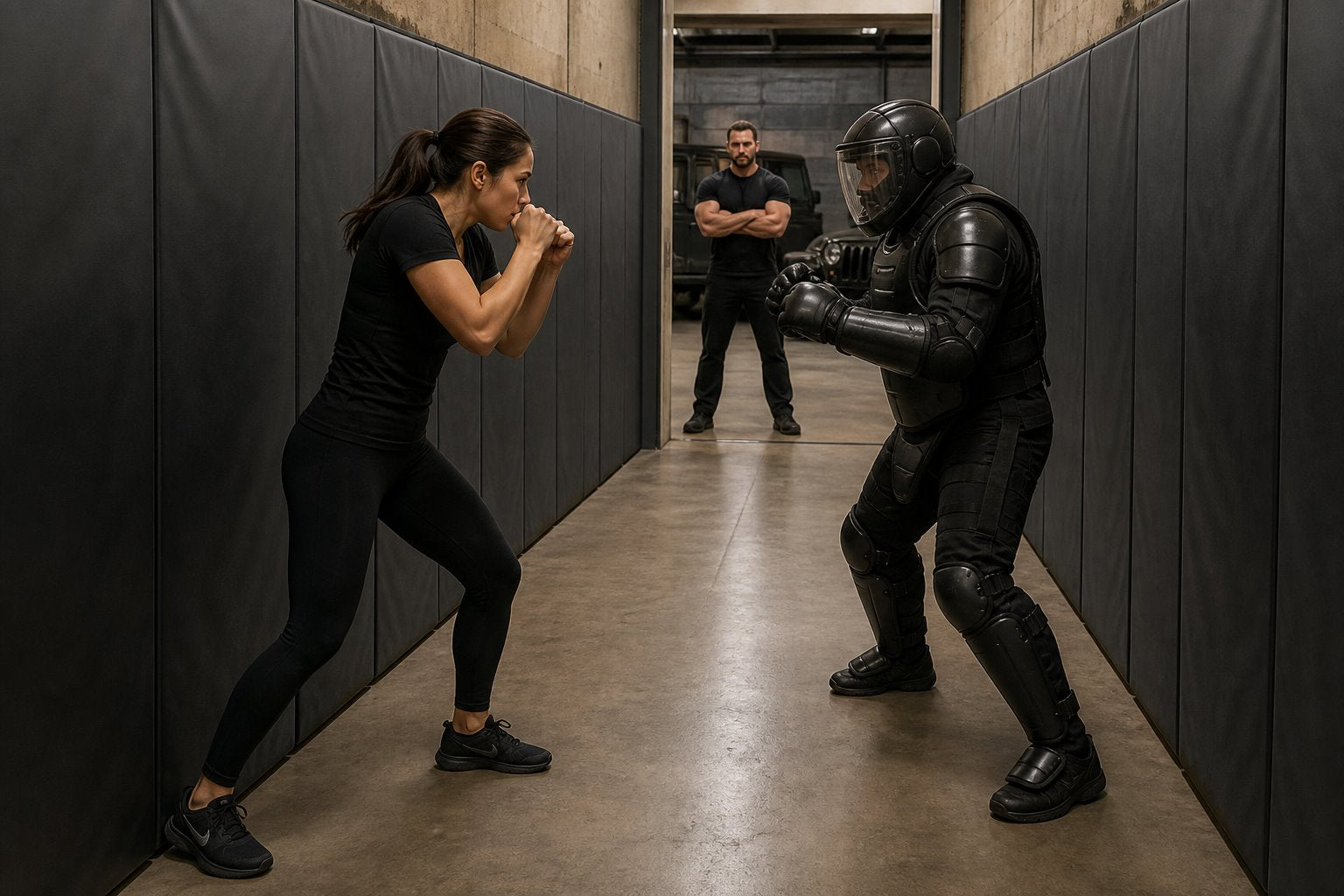 Martial arts proficiency experiment bout 34: Narrow-corridor bout