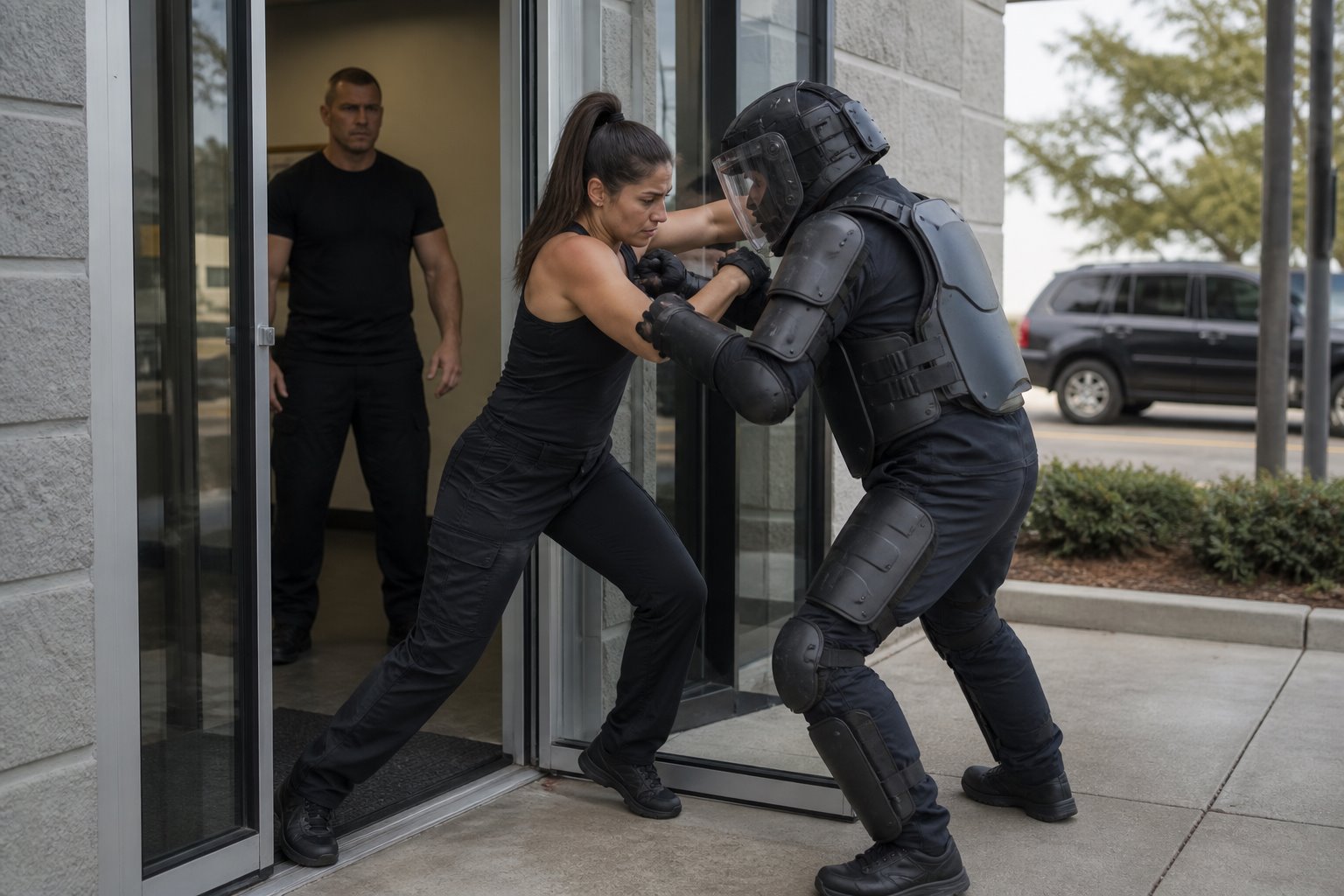 Martial arts proficiency experiment bout 37: Close-quarters enclosure bout