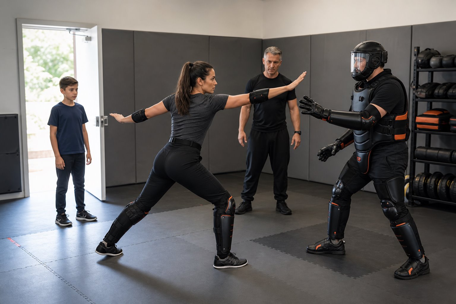 Martial arts proficiency experiment bout 38: Protection-of-another-person bout