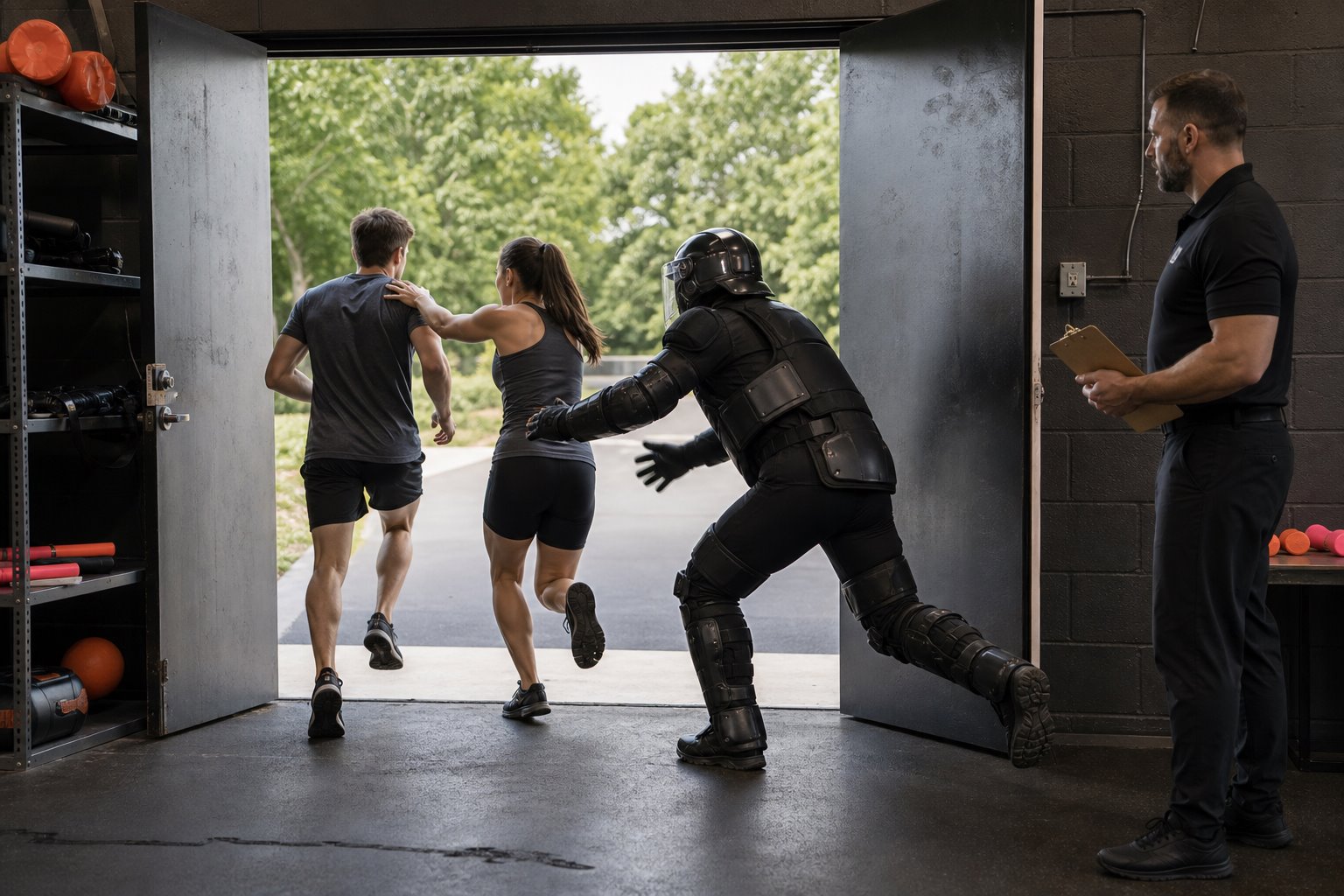 Martial arts proficiency experiment bout 42: Escape-versus-engagement decision