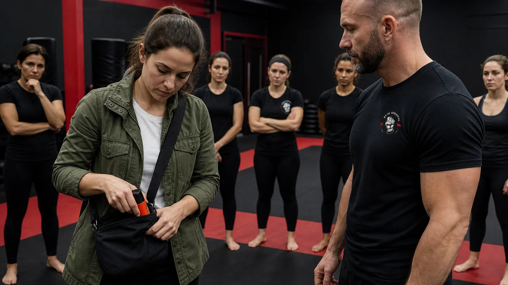 Protocol 25 training exercise in a supervised Art of Survival dojo