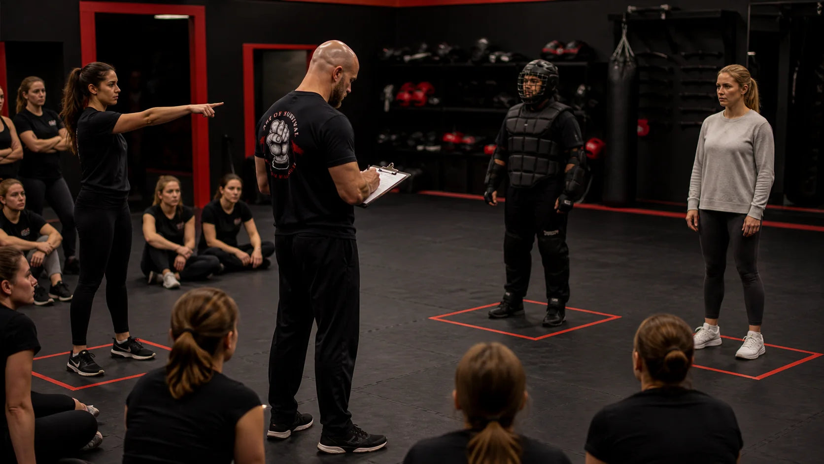 Protocol 42 training exercise in a supervised Art of Survival dojo